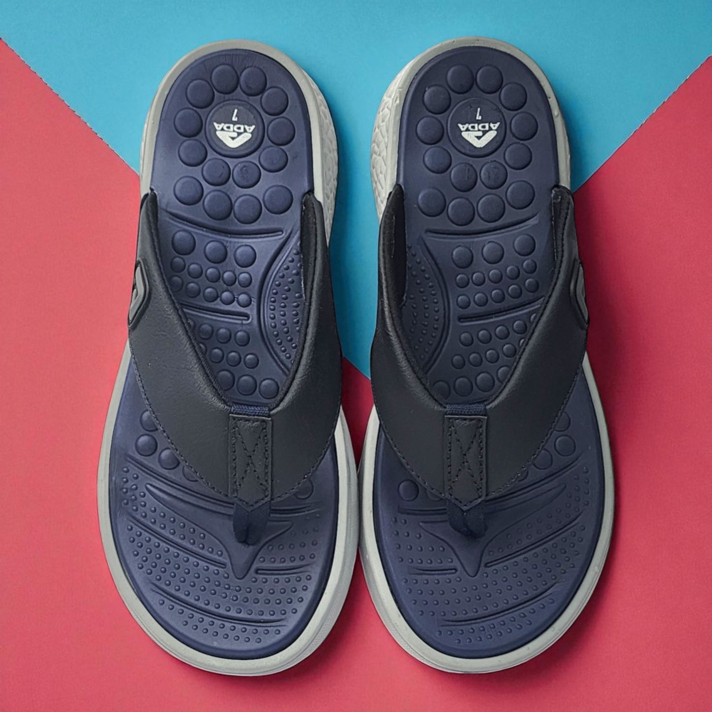 ADDA ARROW1 NAVY/GREY Men's Slipper/Chapple/Flip flop
