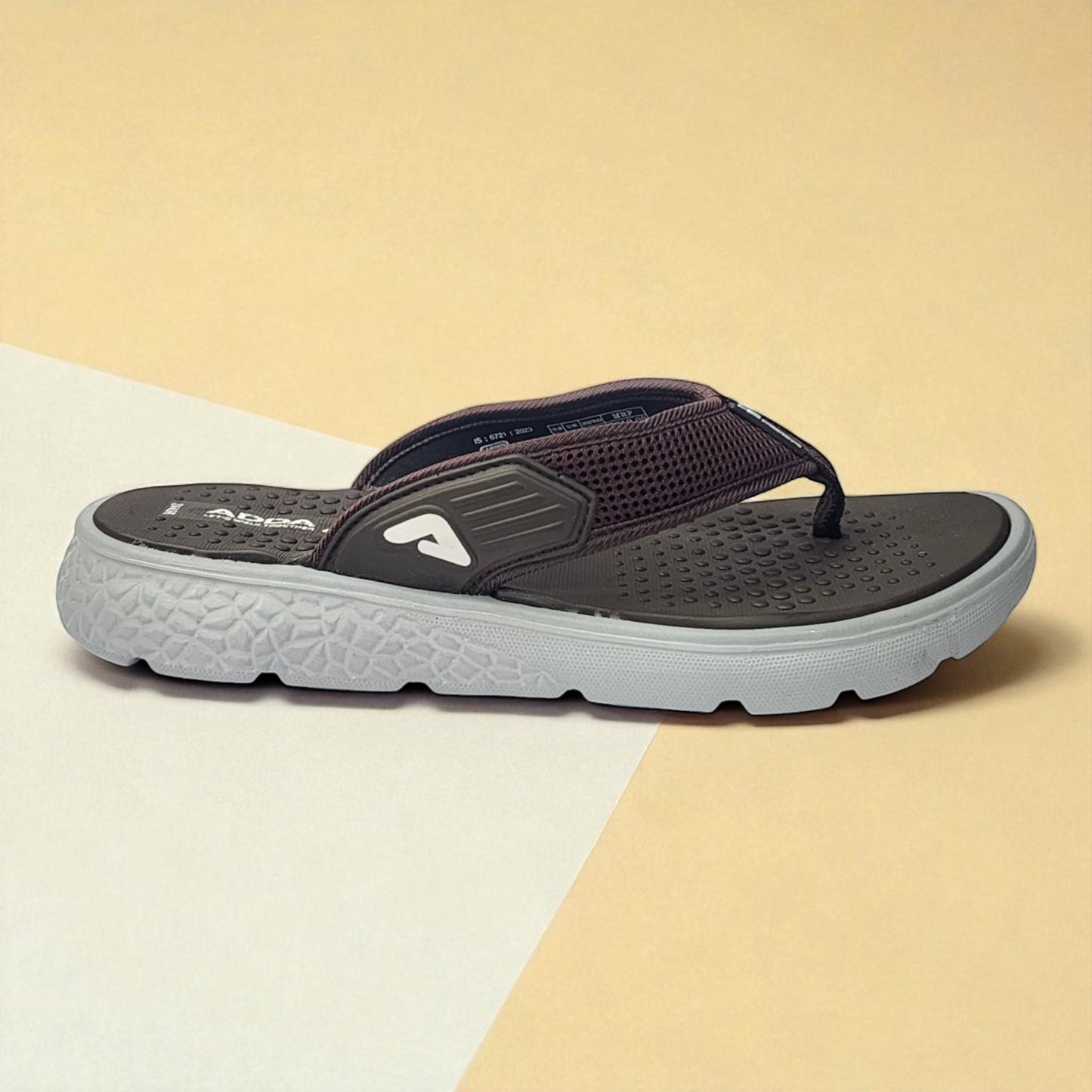 ADDA ICLOUD02 BROWN/GREY Men's Slipper/Chapple/Flip flop