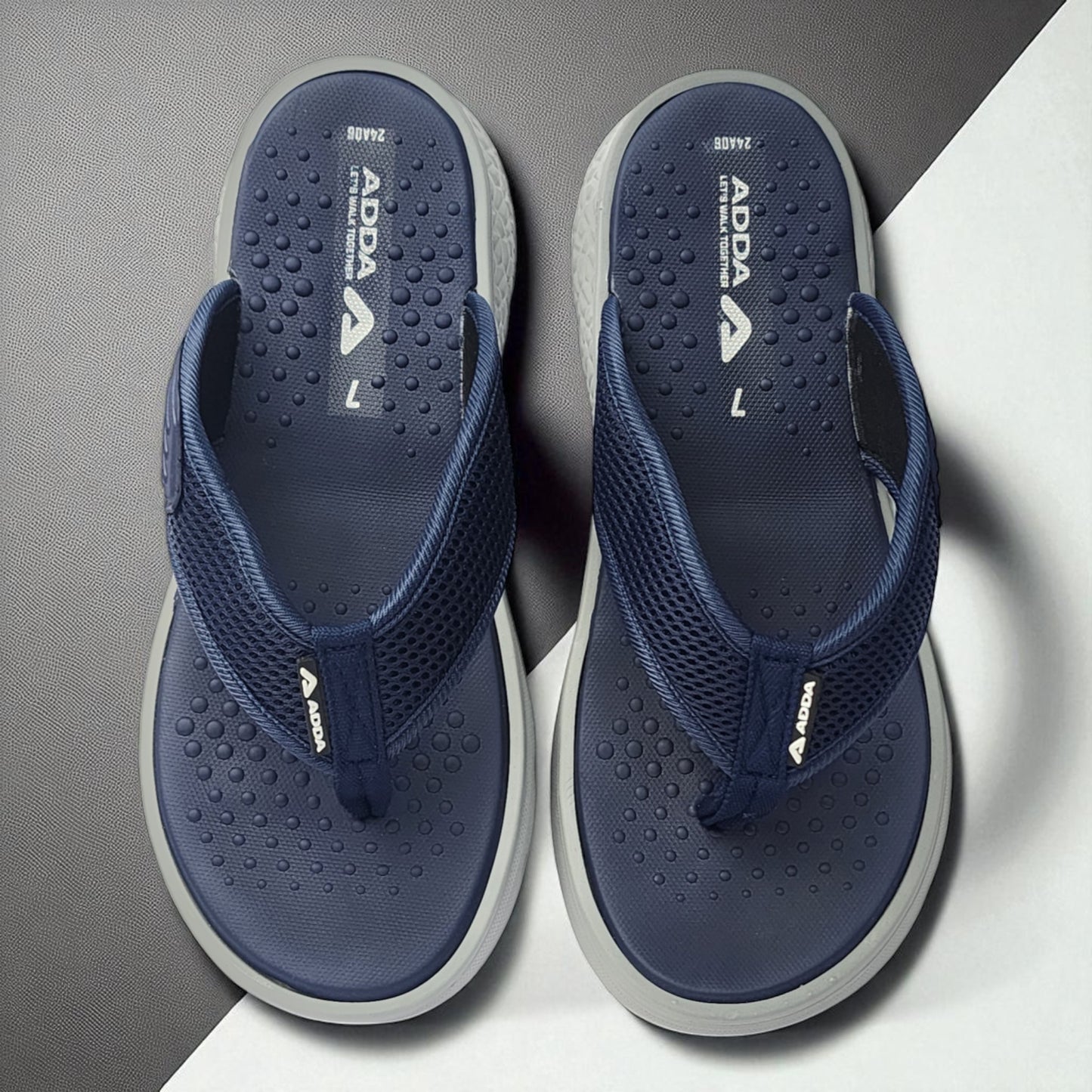 ADDA ICLOUD02 NAVY/GREY Men's Slipper/Chapple/Flip flop