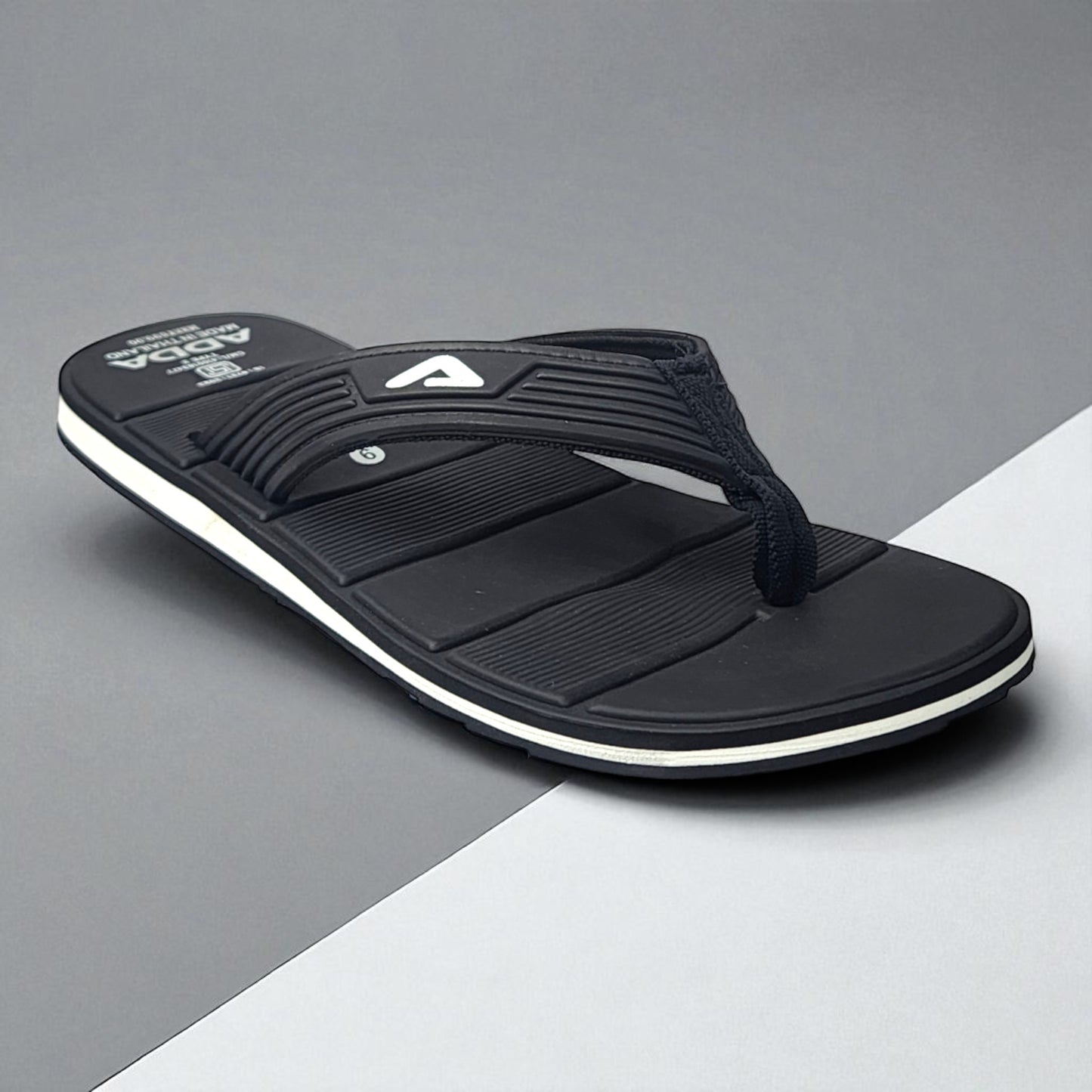 ADDA MATRIX BLACK Men's Slipper/Chapple/Flip flop