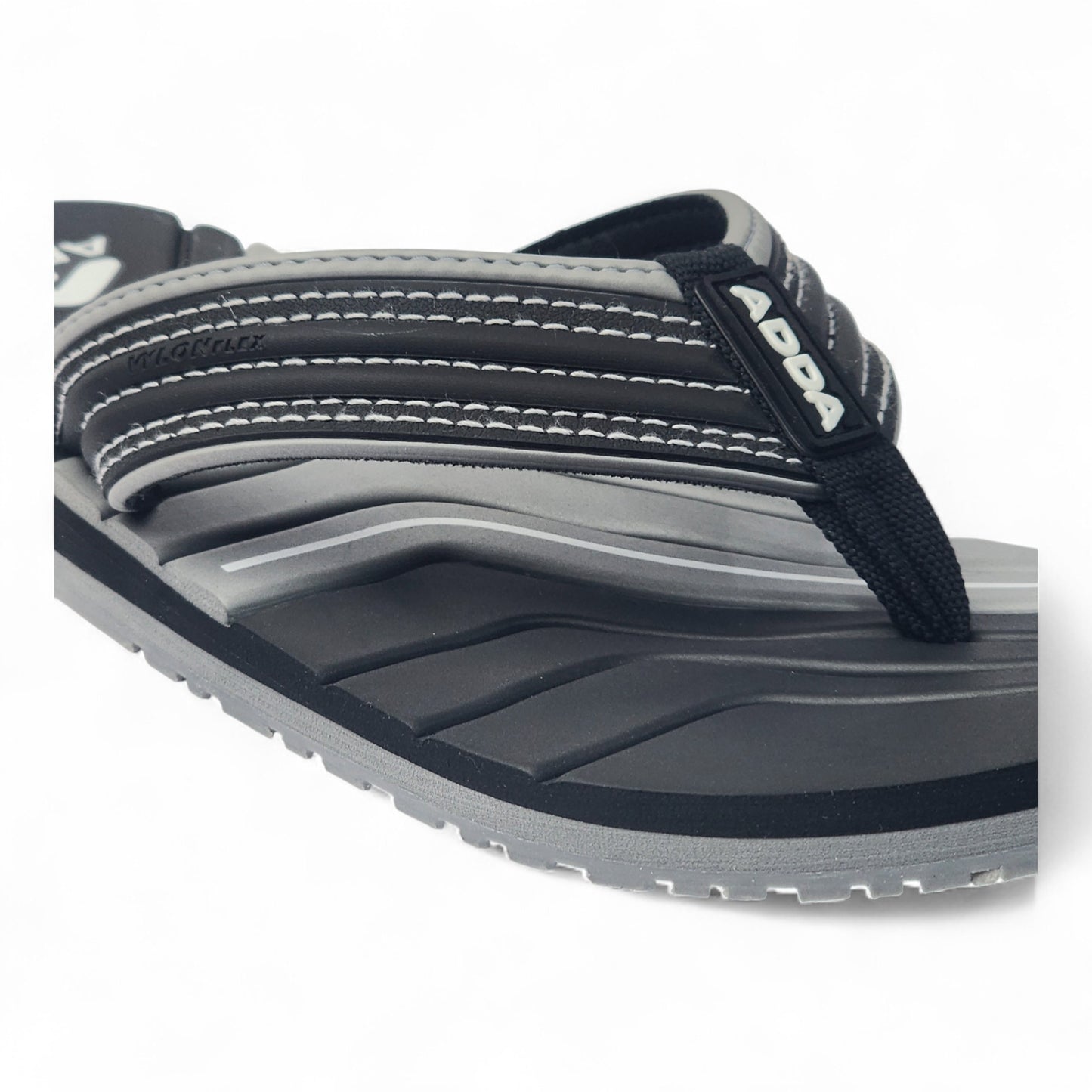 ADDA RADO007 BLACK/GREY Men's Slipper/Chapple/Flip flop