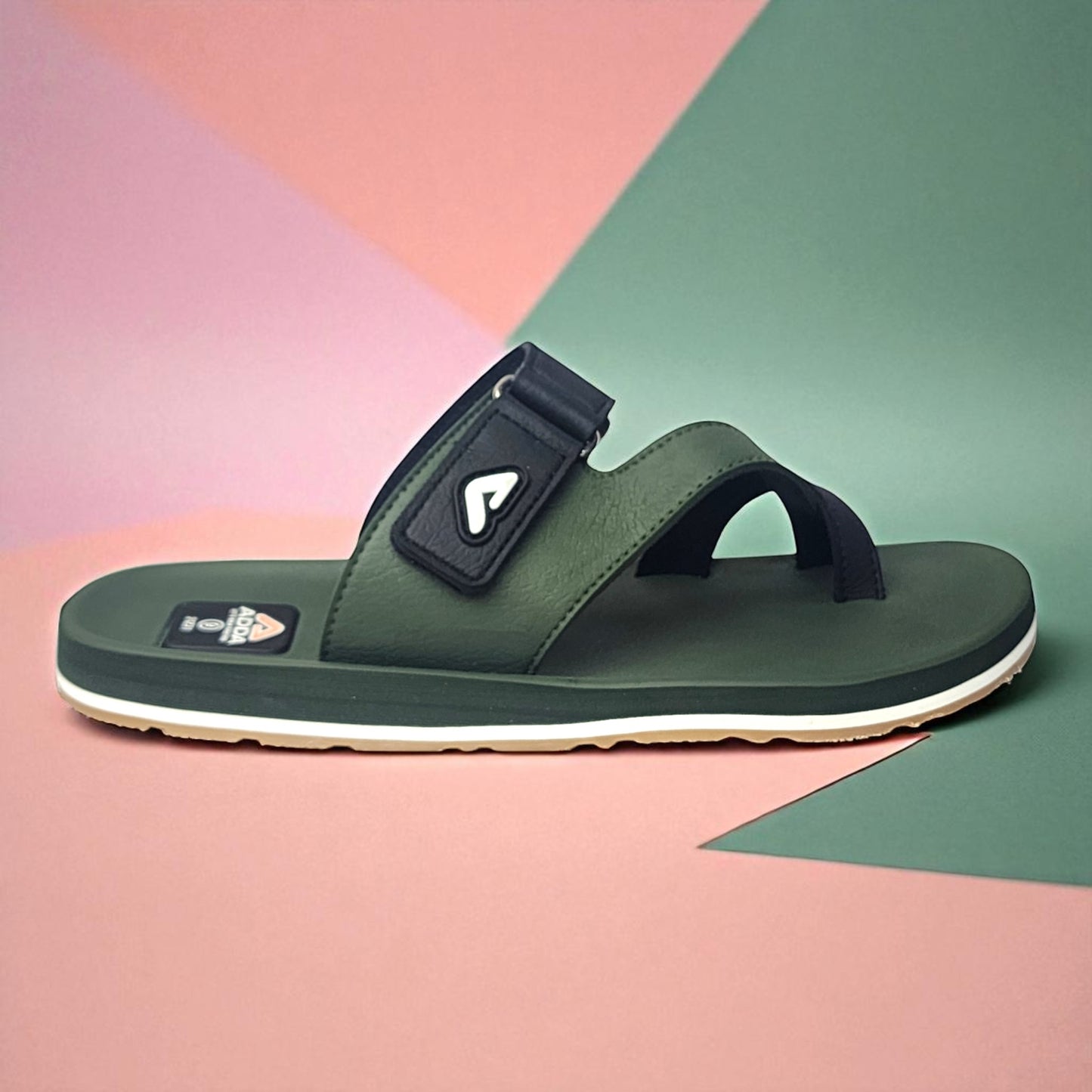 ADDA CLUB1 OLIVE/BLACK Men's Slipper/Chapple/Flip flop