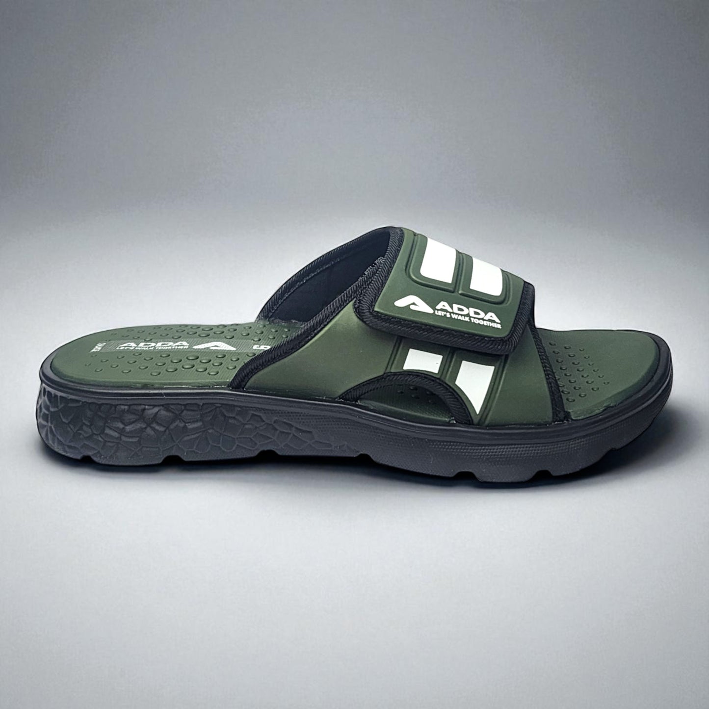 ADDA ICLOUD004 OLIVE Men's Flipflop/Slipper