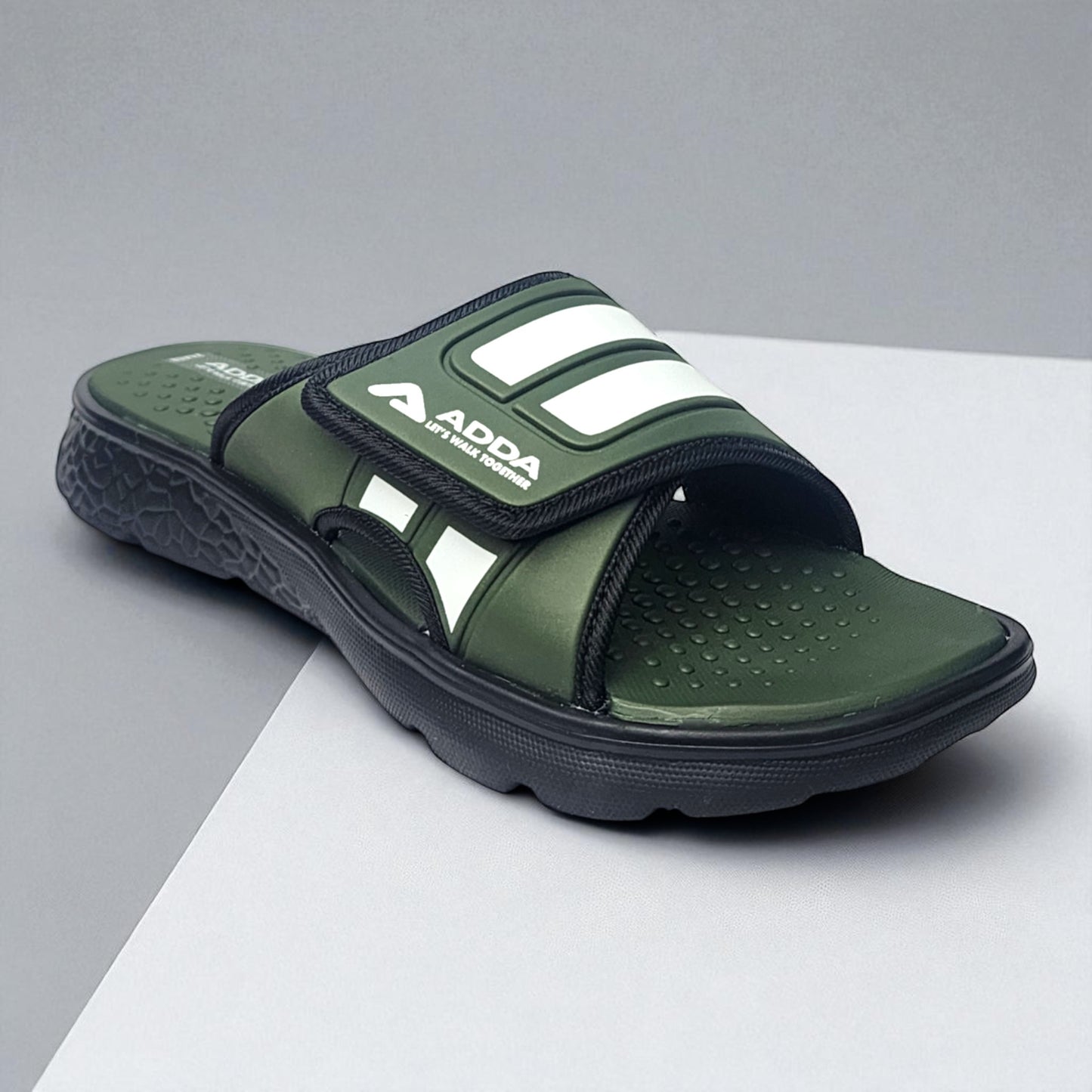 ADDA ICLOUD004 OLIVE Men's Flipflop/Slipper