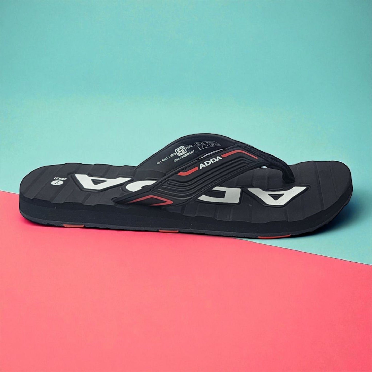 ADDA GREAT2 BLACK Men's Slipper/Chapple/Flip flop