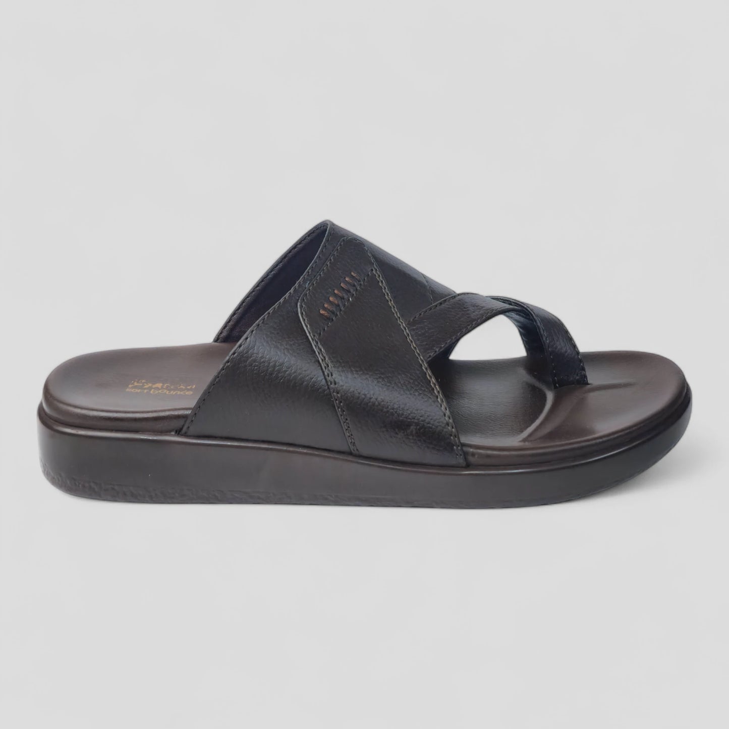 FRANKY GS44 Men's BROWN Chappal/Flip flop/Slipper Extra Soft Cushion Chappal/Slipper/ Ethnic Wear Leather Navratri Fashion Footwear.