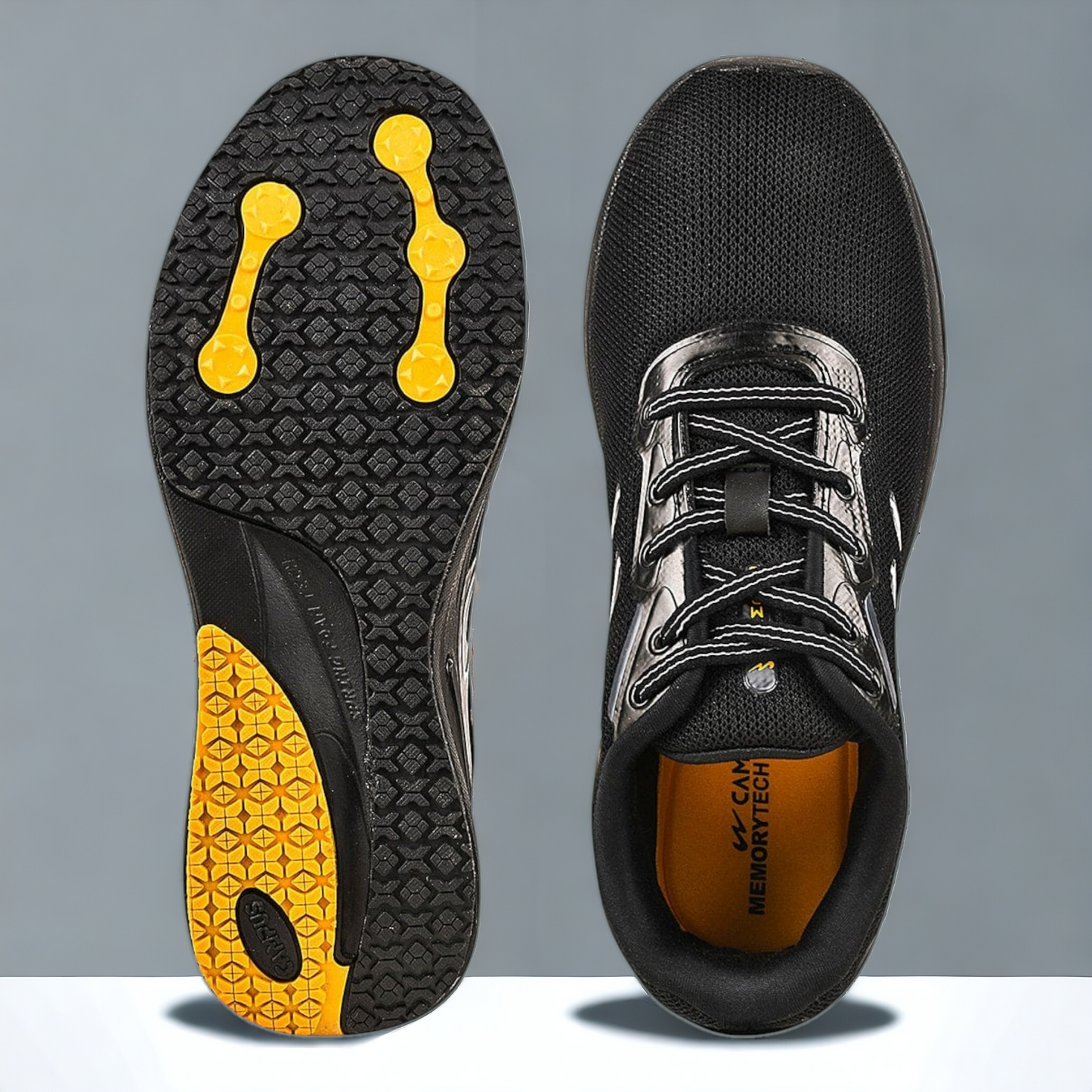 CAMPUS FLOWPRO BLACK/MUSTARD Men's Running Shoes