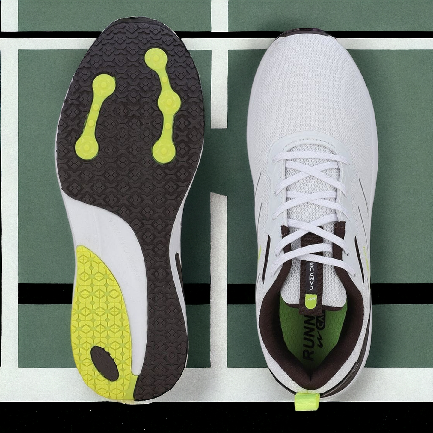 CAMPUS FLOWPRO WHITE/BROWN Men's Running Shoes
