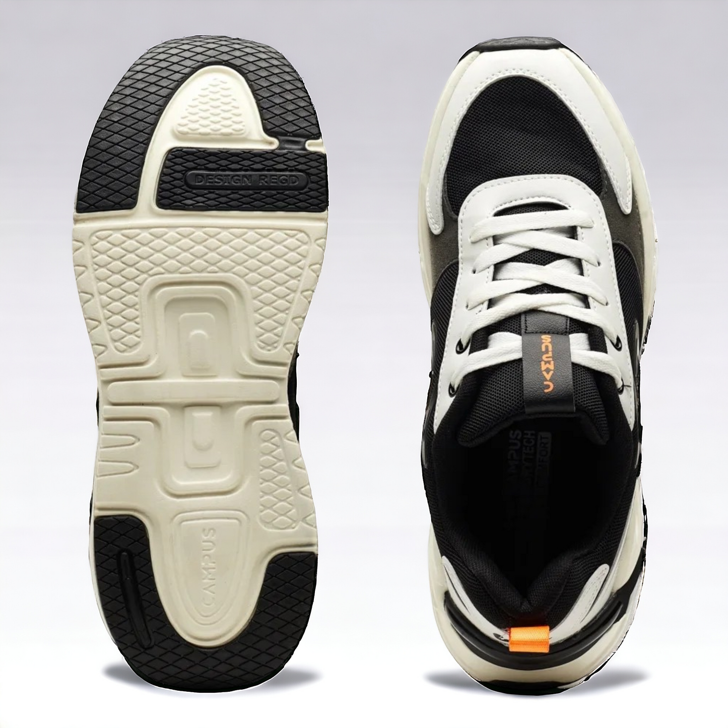 CAMPUS LEVEL BLACK/WHITE Men's Running Shoes