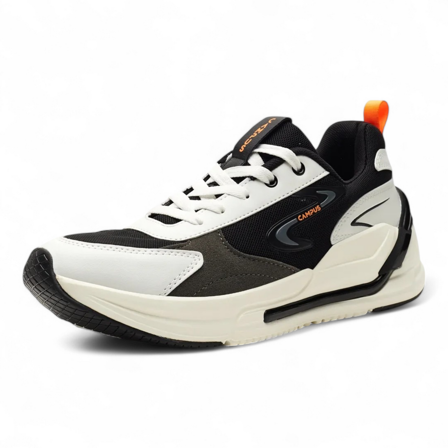 CAMPUS LEVEL BLACK/WHITE Men's Running Shoes