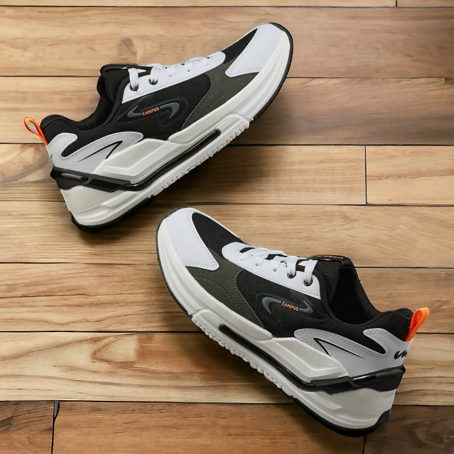 CAMPUS LEVEL BLACK/WHITE Men's Running Shoes