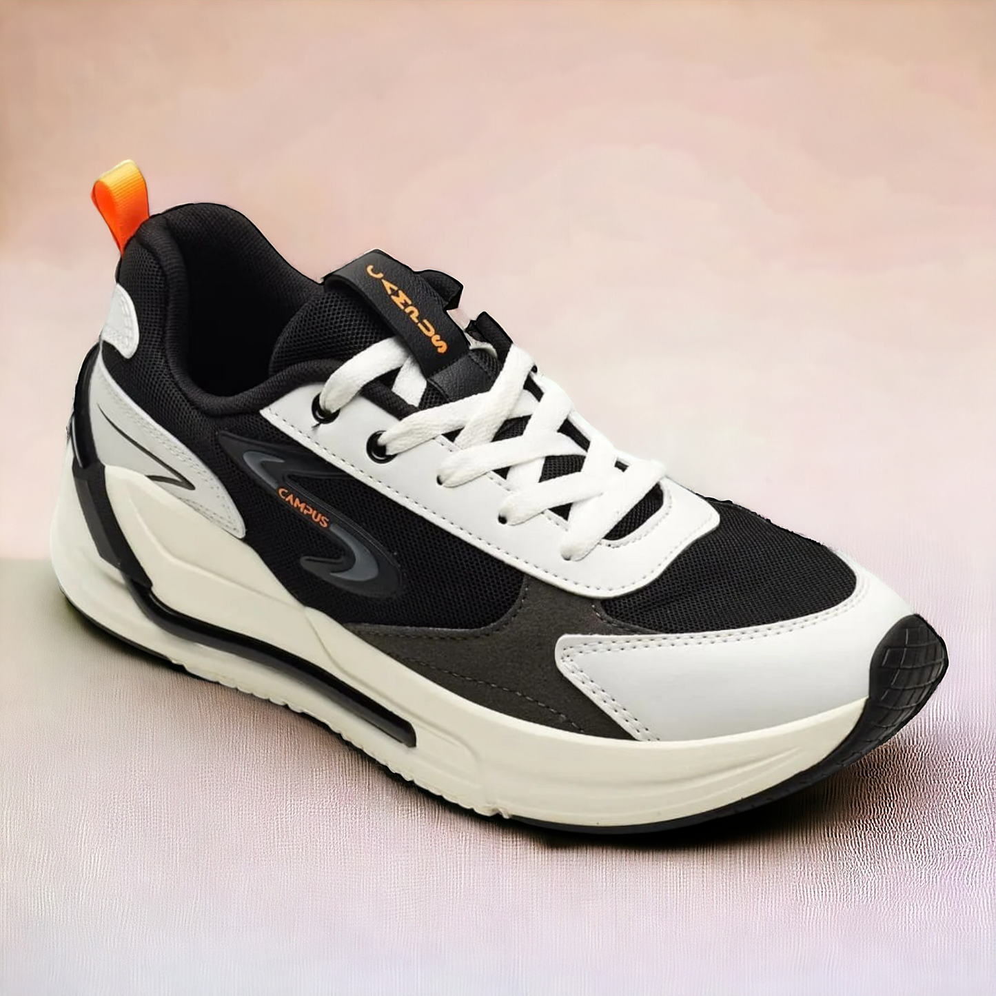 CAMPUS LEVEL BLACK/WHITE Men's Running Shoes