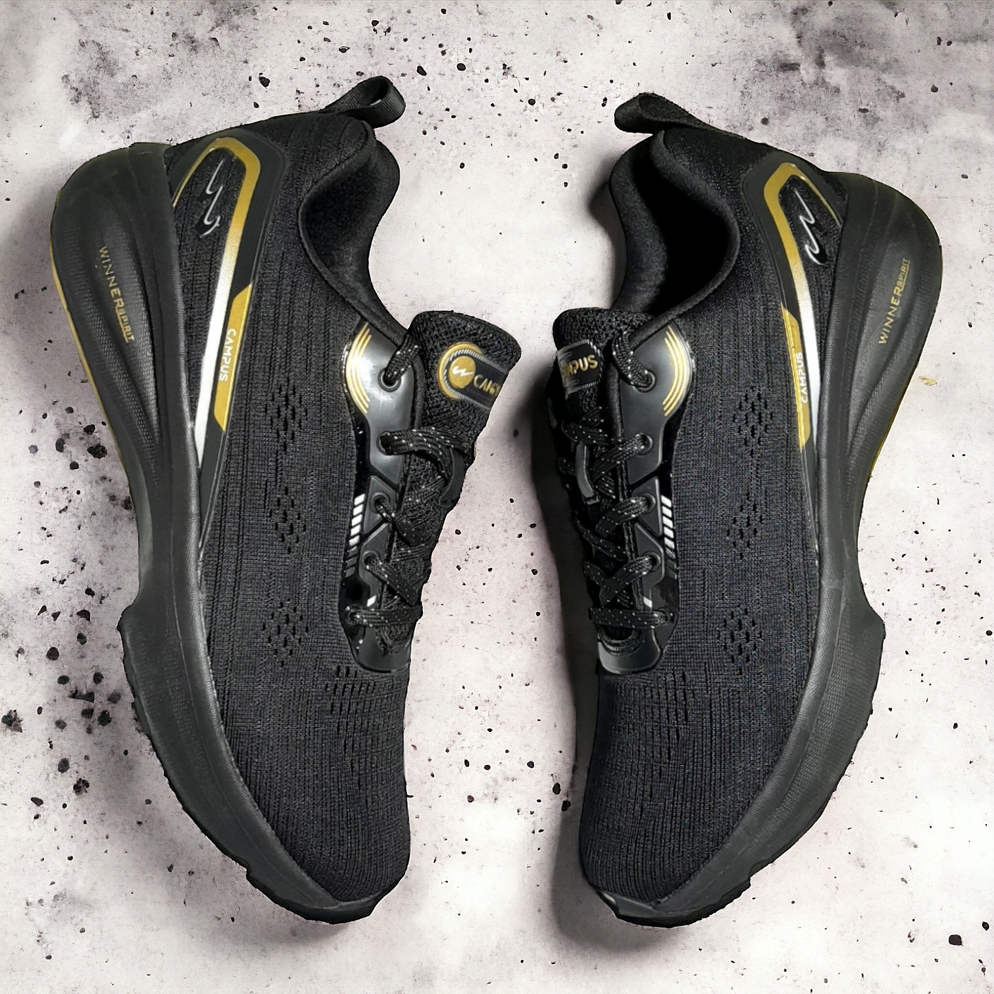 CAMPUS PYTHON BLACK/GOLDEN Men's Running Shoes