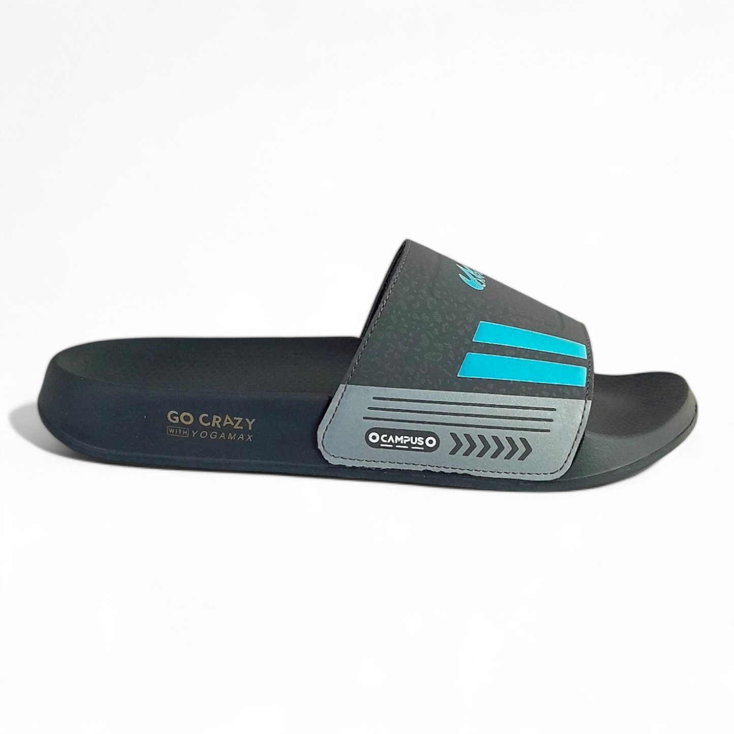 CAMPUS SL-438 GREY/GREEN Men's Flipflop/Slides/Slipper