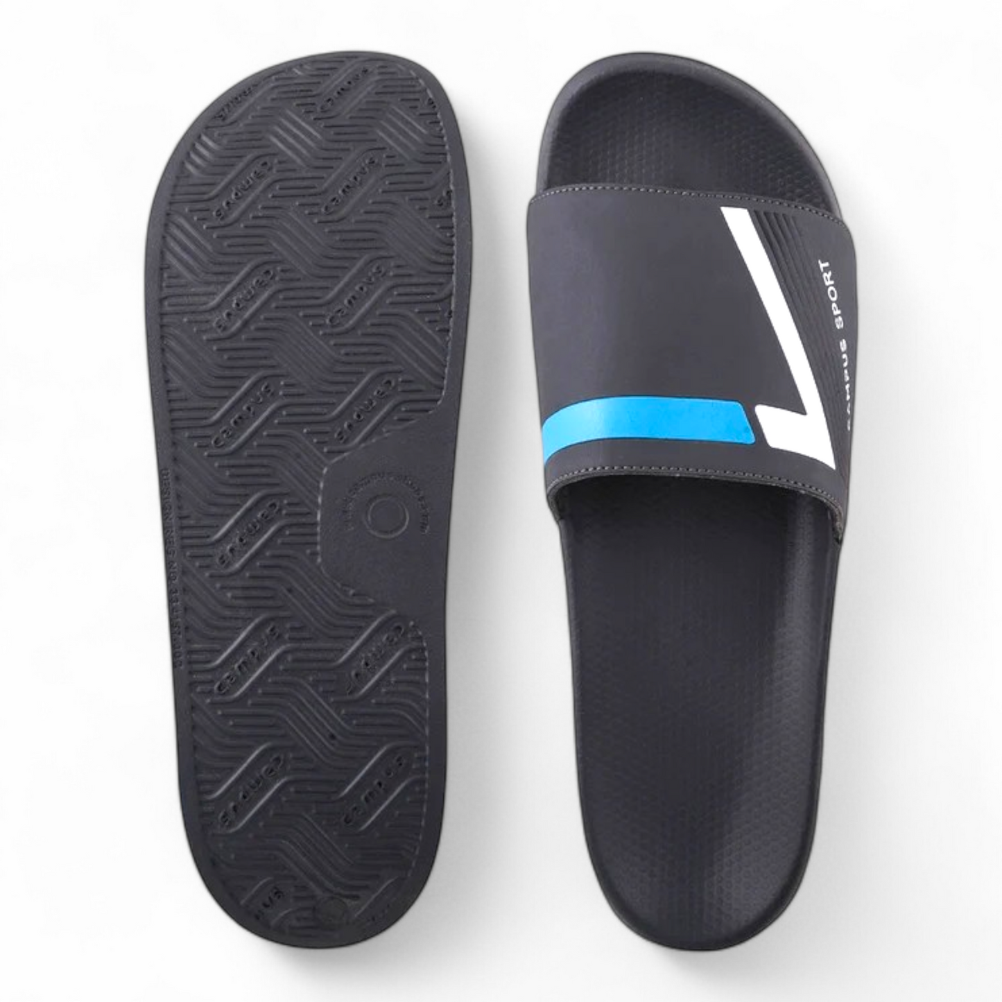 CAMPUS SL-439 GREY/TEALBLUE Men's Flipflop/Slides/Slipper