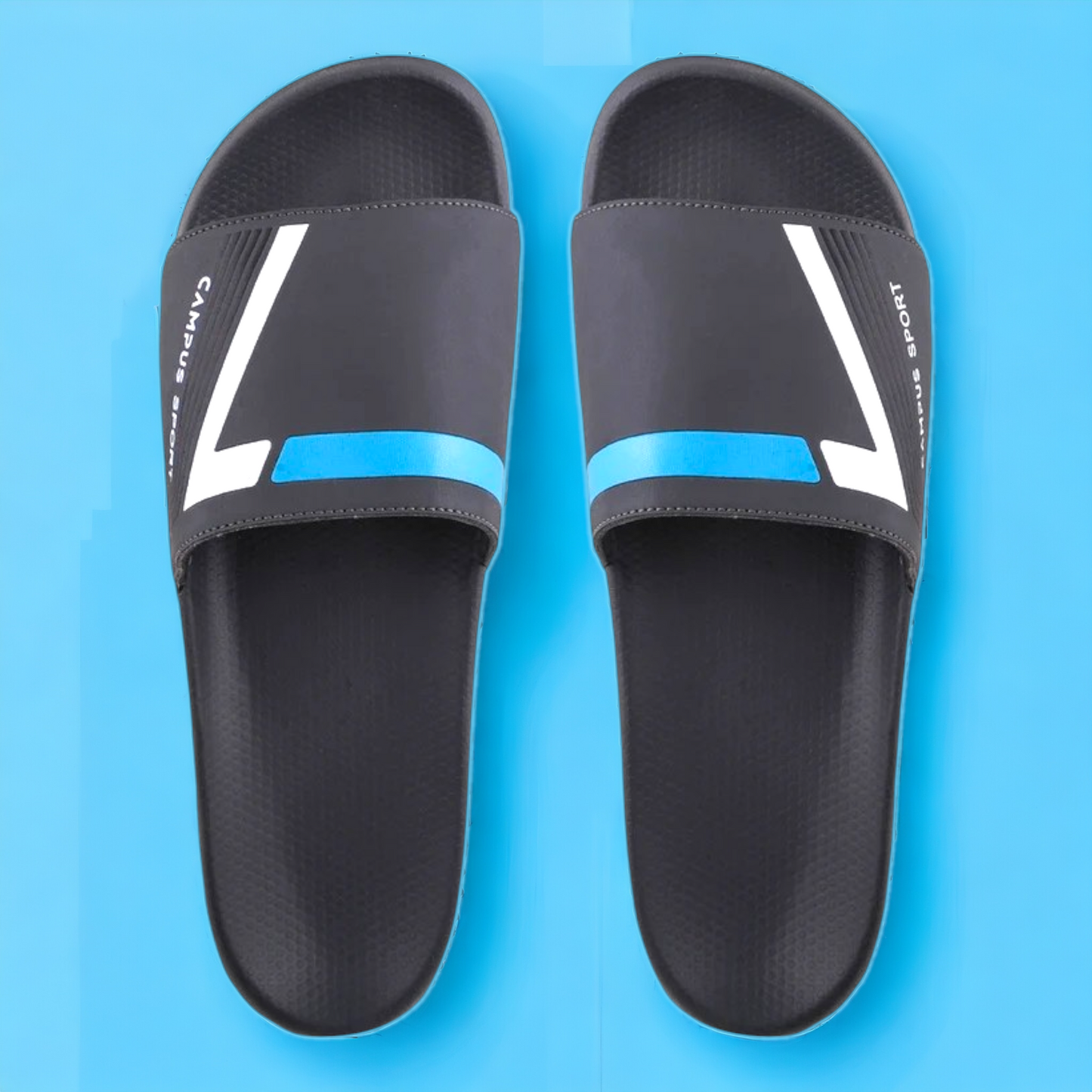 CAMPUS SL-439 GREY/TEALBLUE Men's Flipflop/Slides/Slipper