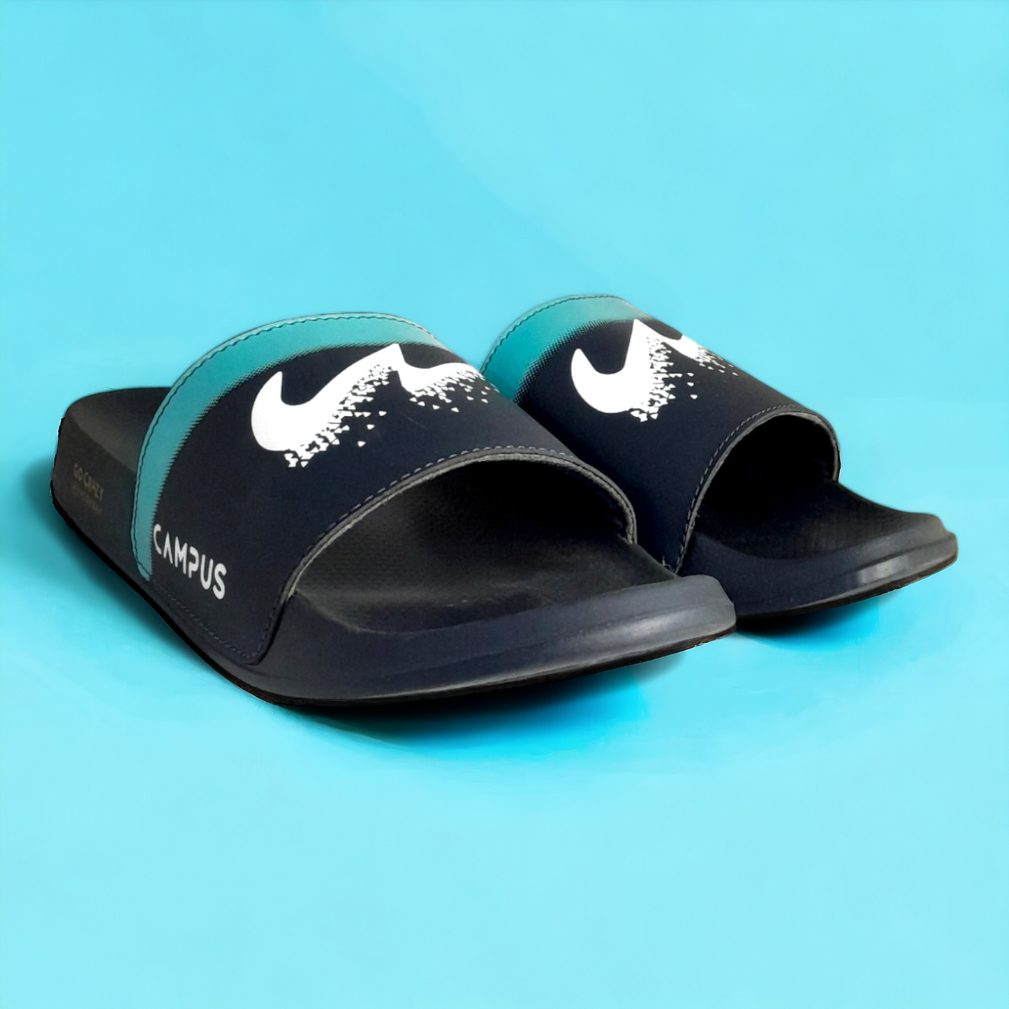 CAMPUS SL-447 NAVY/GREEN Men's Flipflop/Slides/Slipper