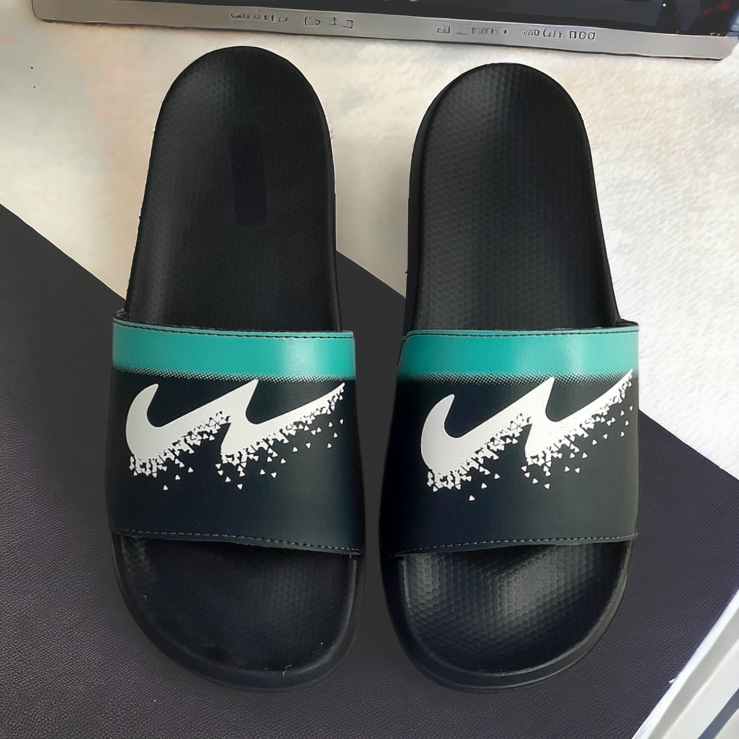CAMPUS SL-447 NAVY/GREEN Men's Flipflop/Slides/Slipper