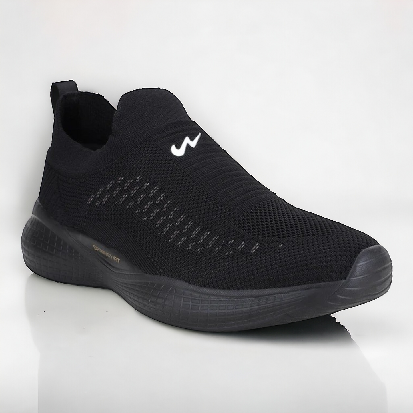 CAMPUS VAYU BLACK Men's Walking Shoes