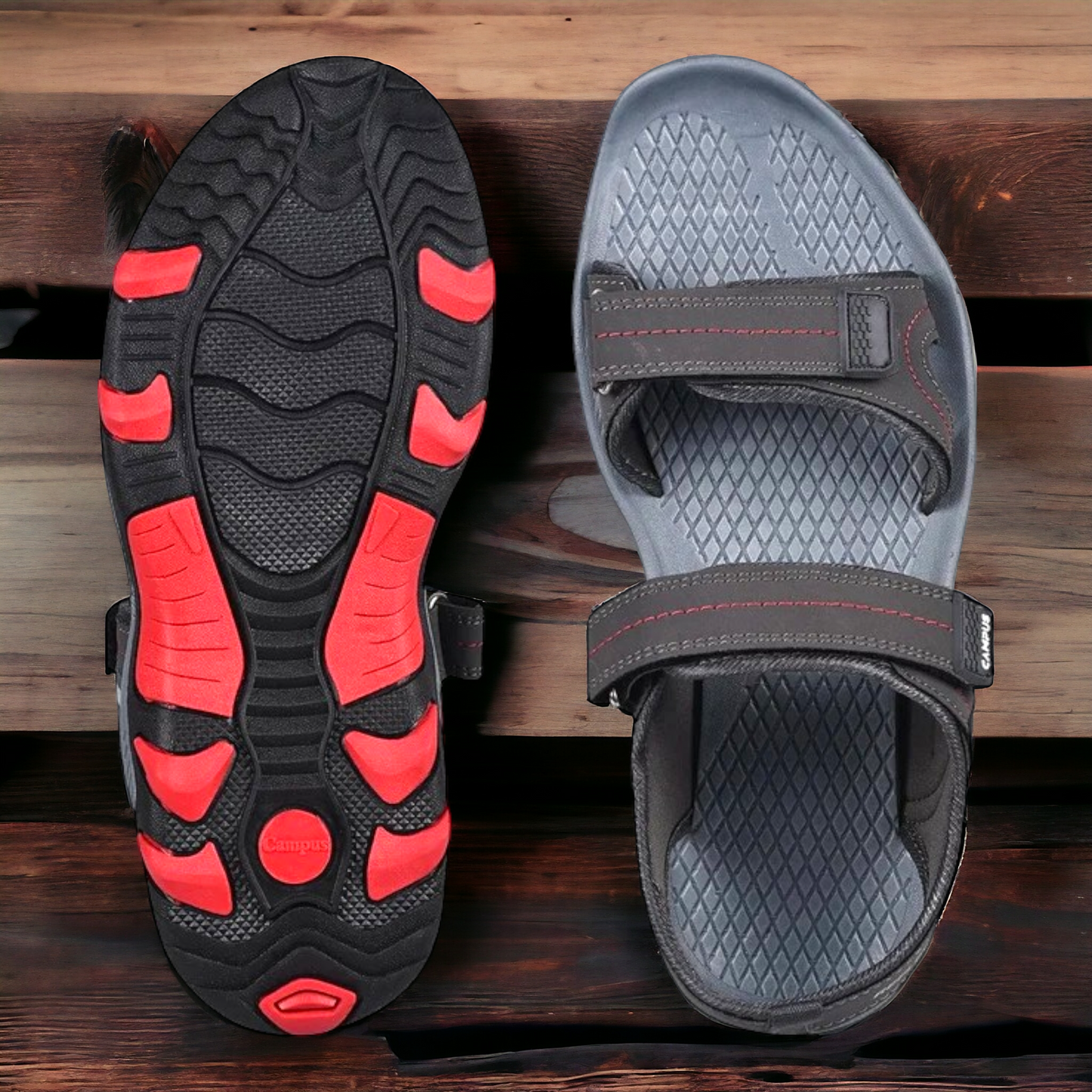 CAMPUS GC-2203 GREY/RED Men's Sports Sandal