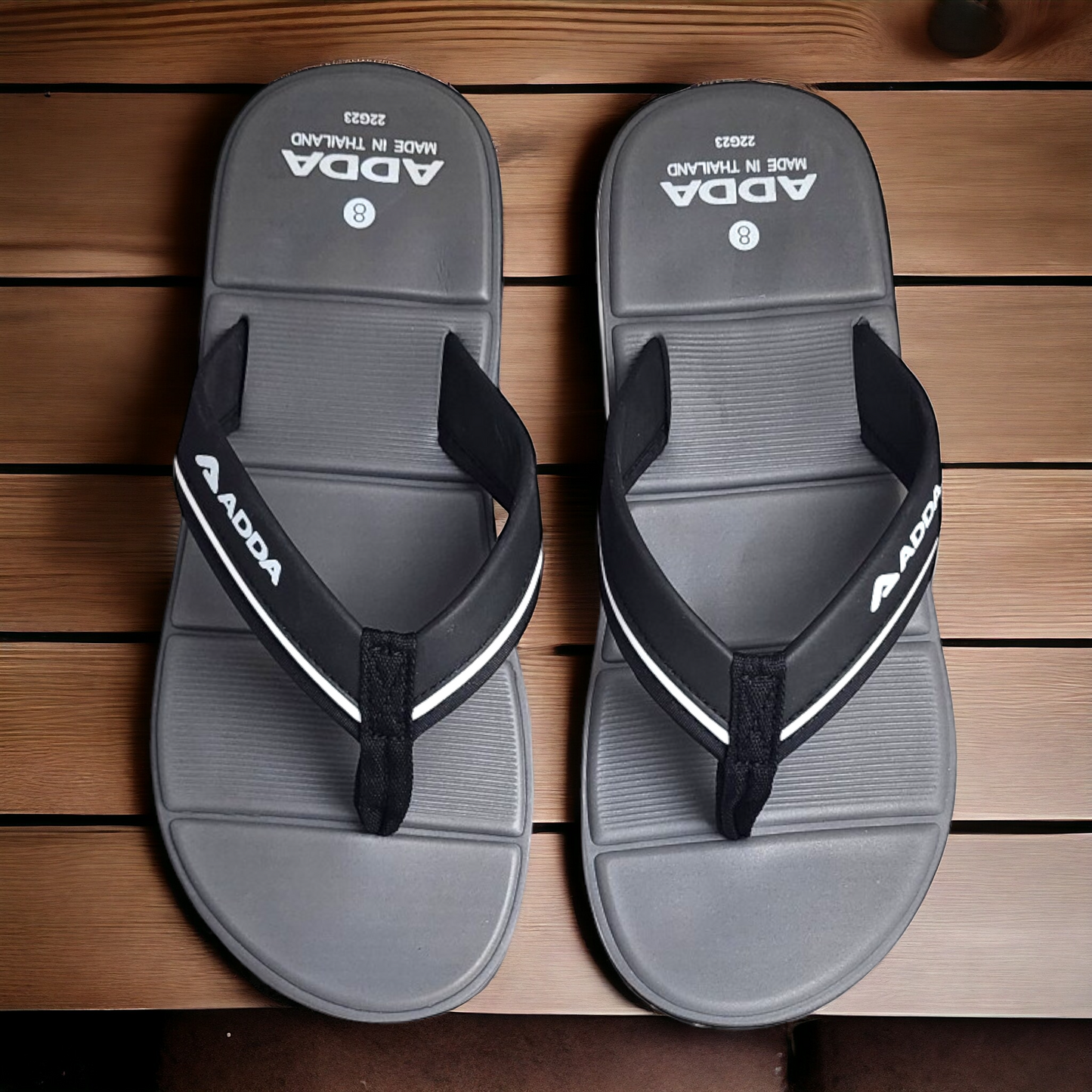 ADDA ADDAXXX GREY/BLACK Men's Slipper/Chapple/Flip flop