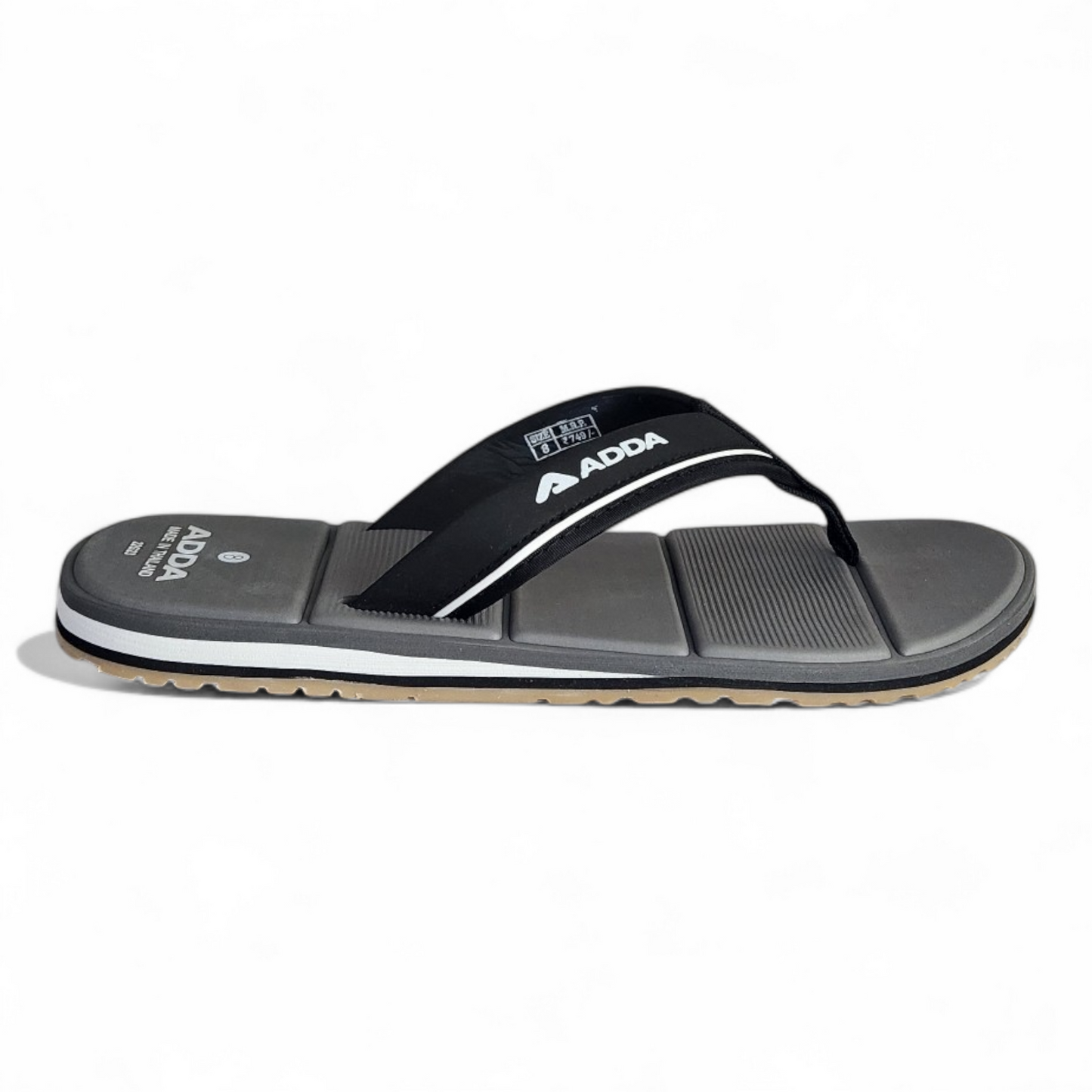 ADDA ADDAXXX GREY/BLACK Men's Slipper/Chapple/Flip flop