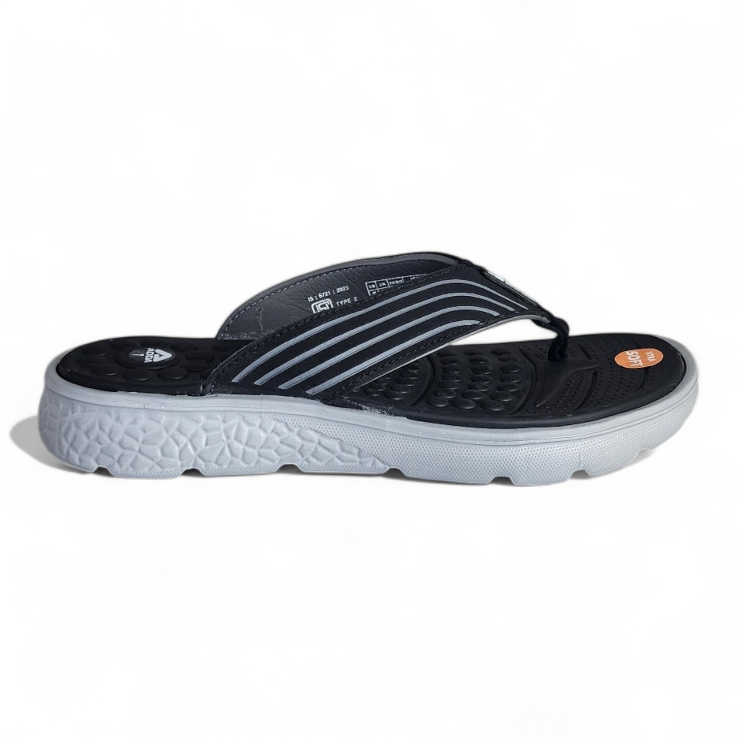 ADDA ARROW2 BLACK/GREY Men's Slipper/Chapple/Flip flop
