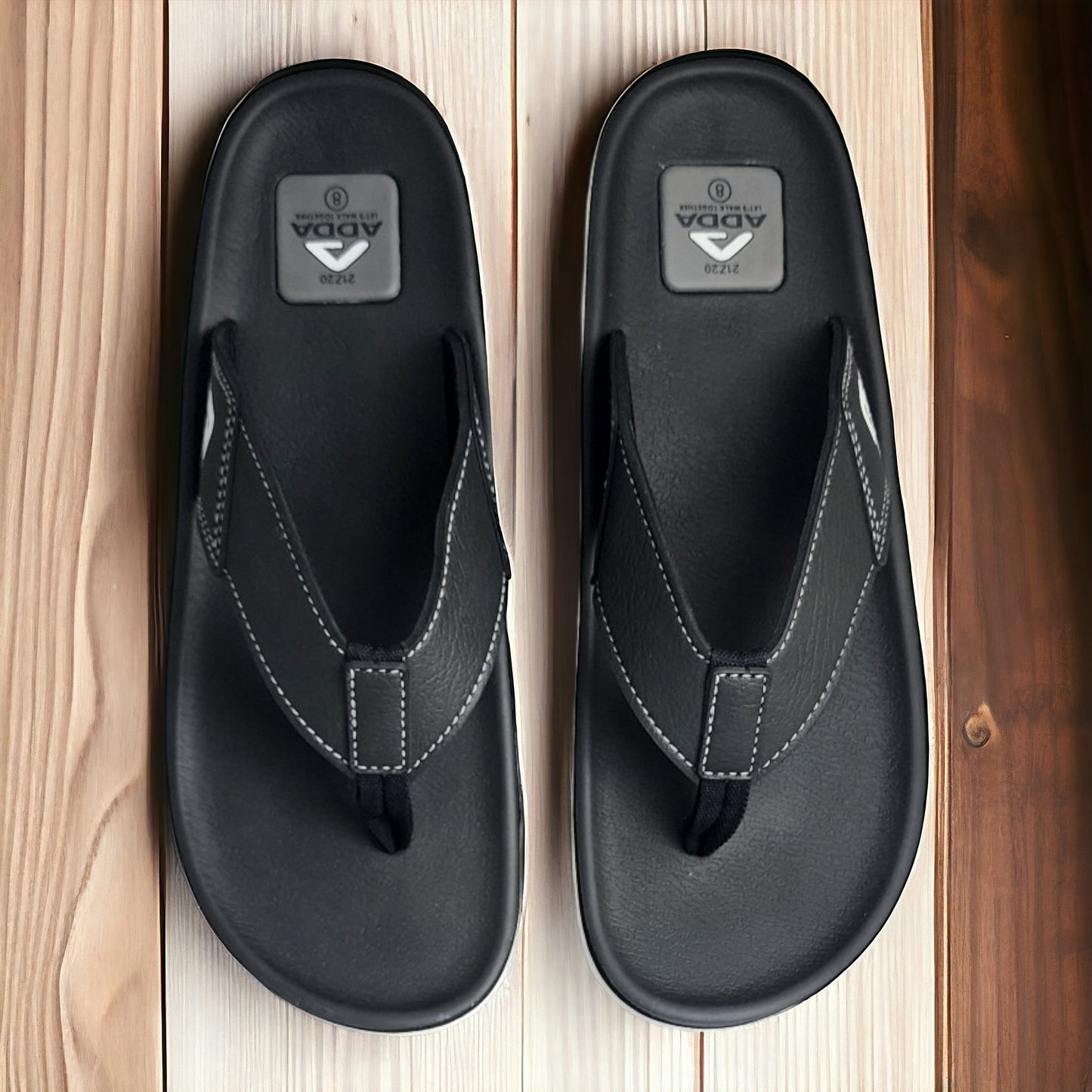 ADDA BENZ1 FULL BLACK Men's Slipper/Chapple/Flip flop