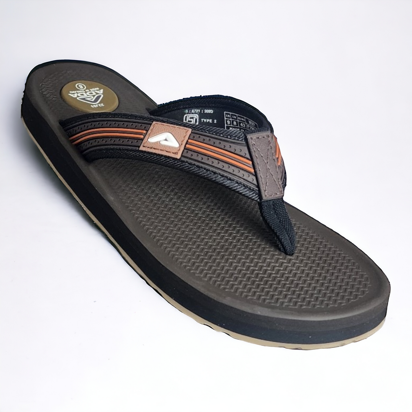 ADDA CASIO1 BROWN Men's Slipper/Chapple/Flip flop