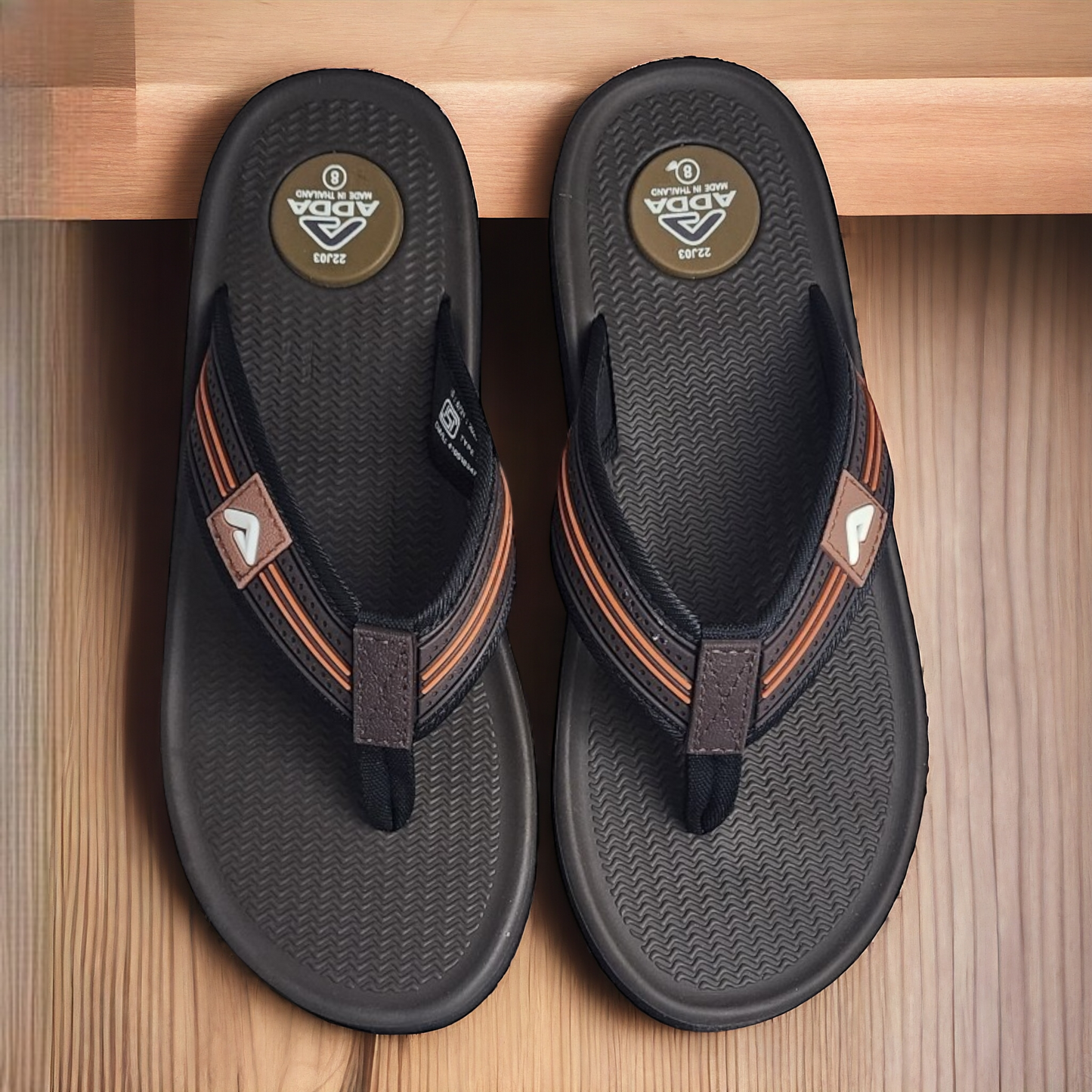 ADDA CASIO1 BROWN Men's Slipper/Chapple/Flip flop