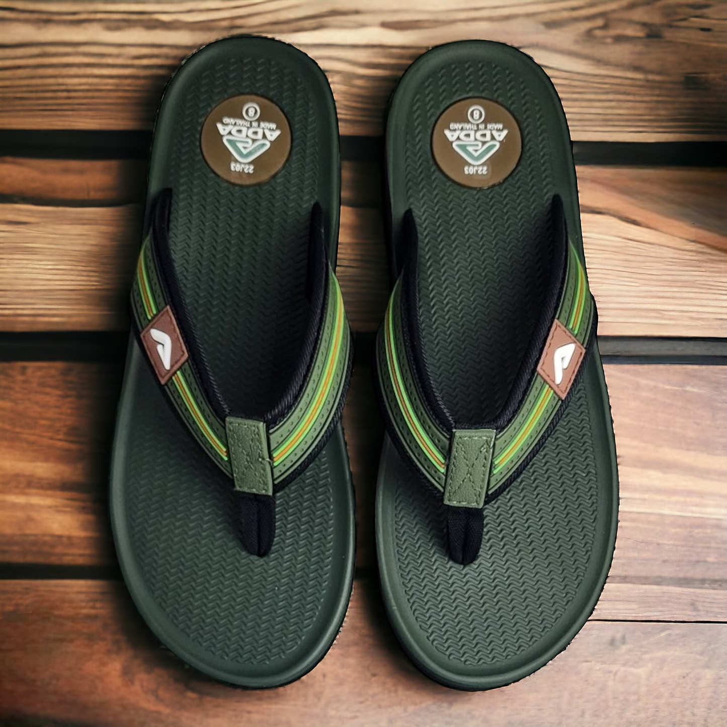 ADDA CASIO1 OLIVE Men's Slipper/Chapple/Flip flop