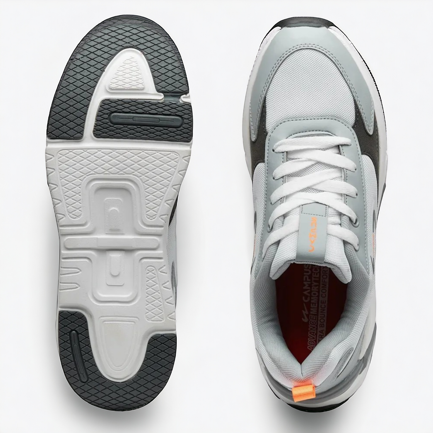 CAMPUS LEVEL WHITE/GREY Men's Running Shoes