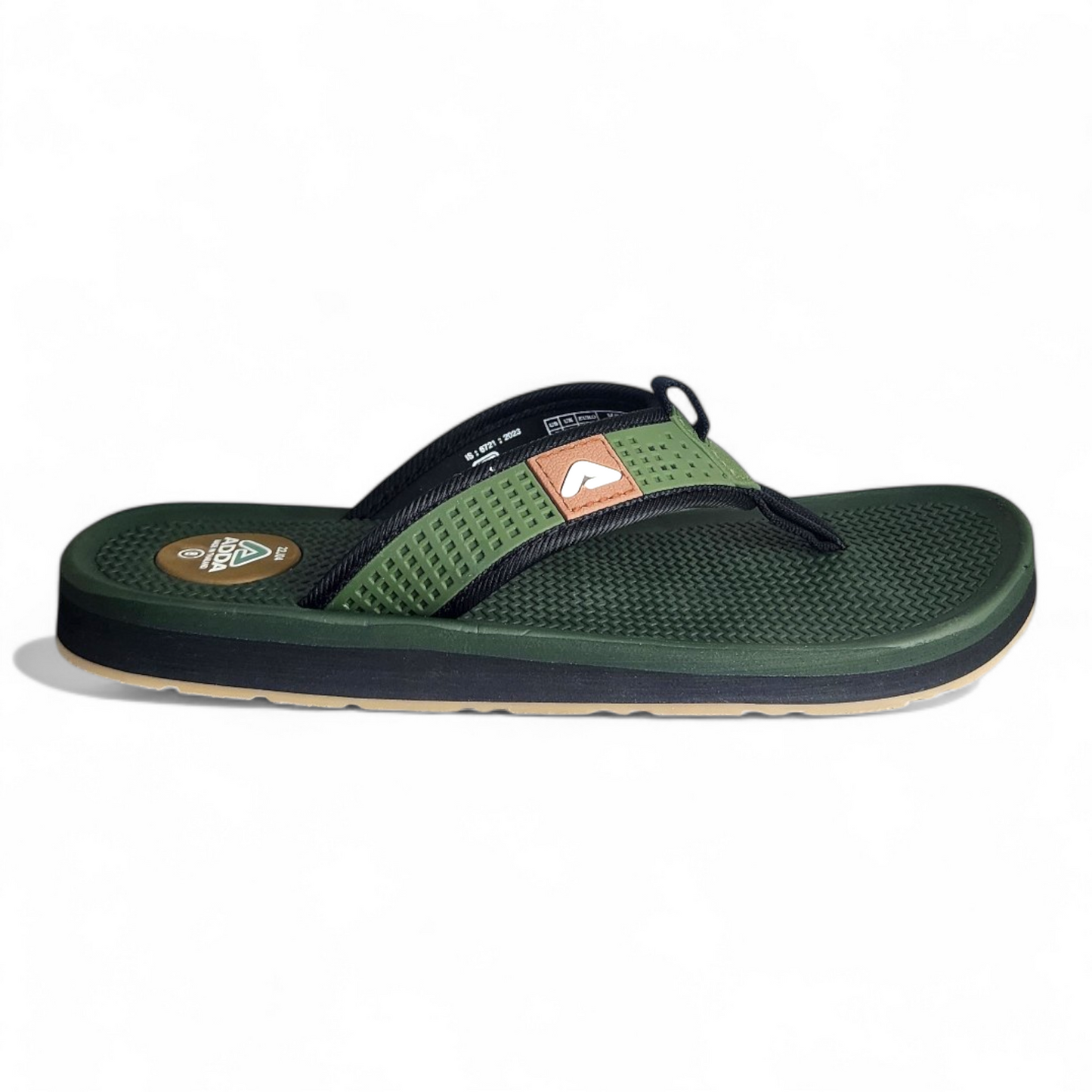 ADDA CASIO2 OLIVE Men's Slipper/Chapple/Flip flop