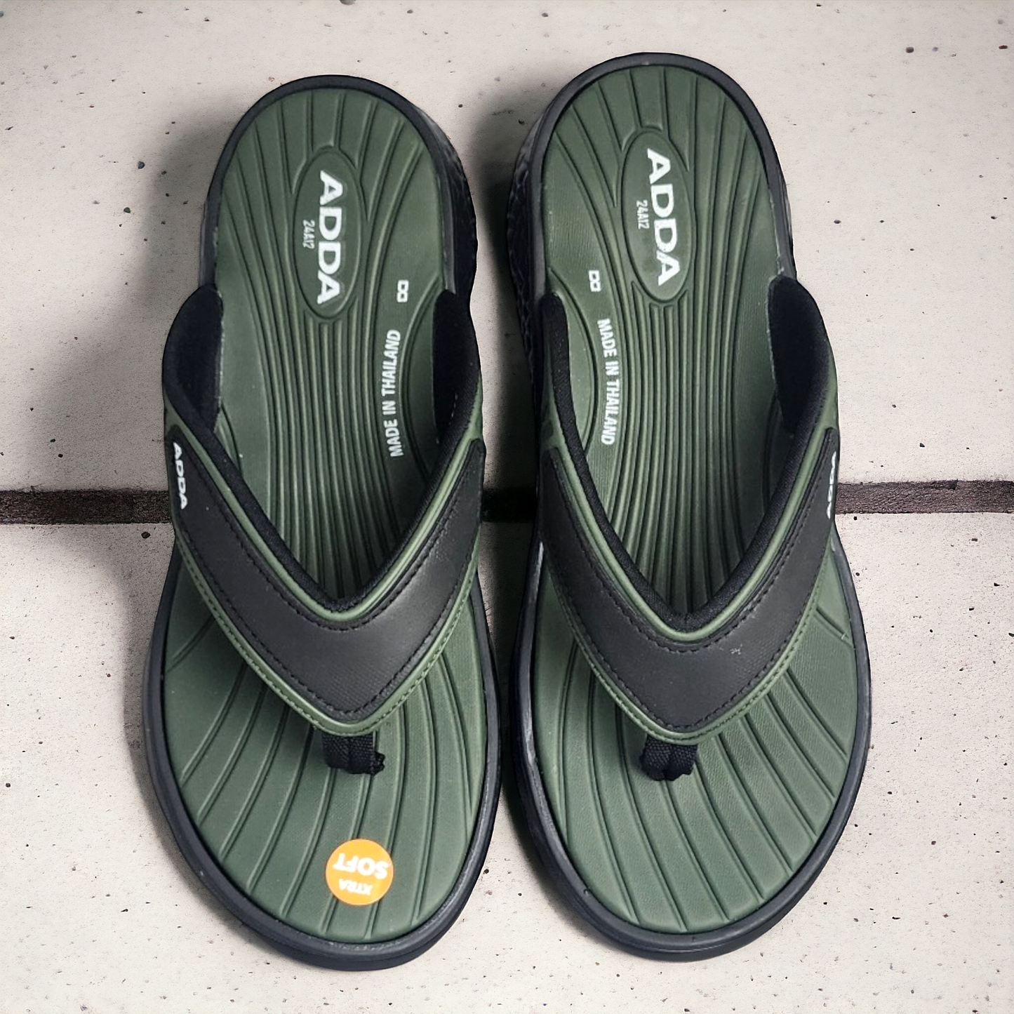 ADDA CLOUDWALK1 OLIVE/BLACK Men's Slipper/Chapple/Flip flop