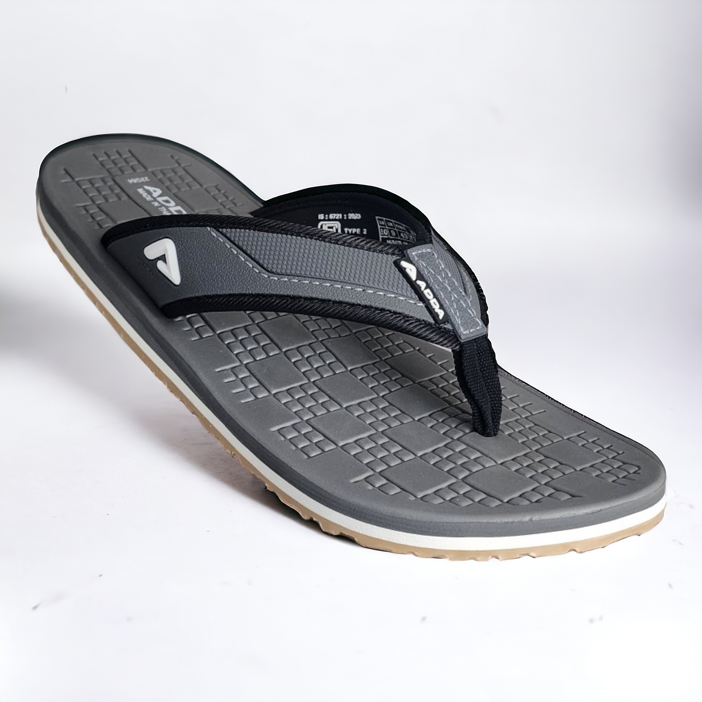 ADDA DEFENDER1 GREY Men's Slipper/Chapple/Flip flop