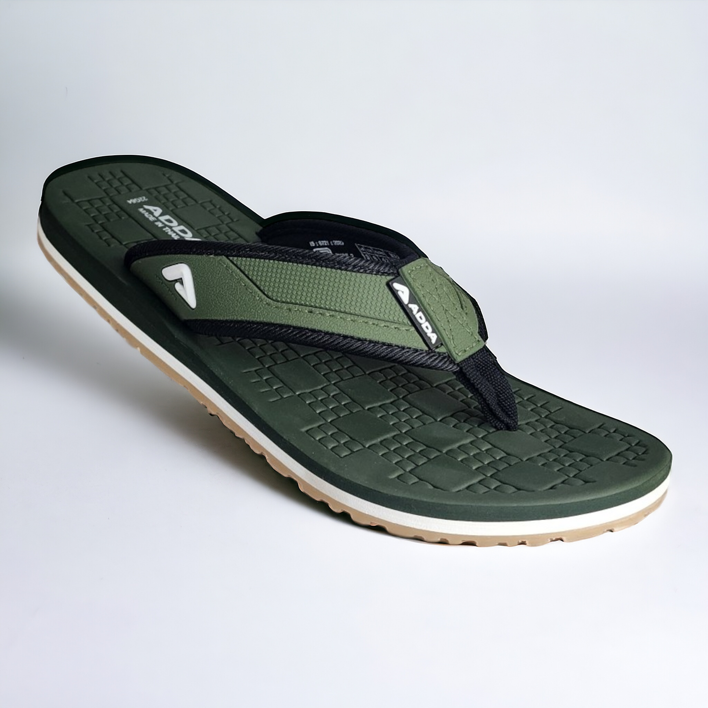 ADDA DEFENDER1 OLIVE Men's Slipper/Chapple/Flip flop