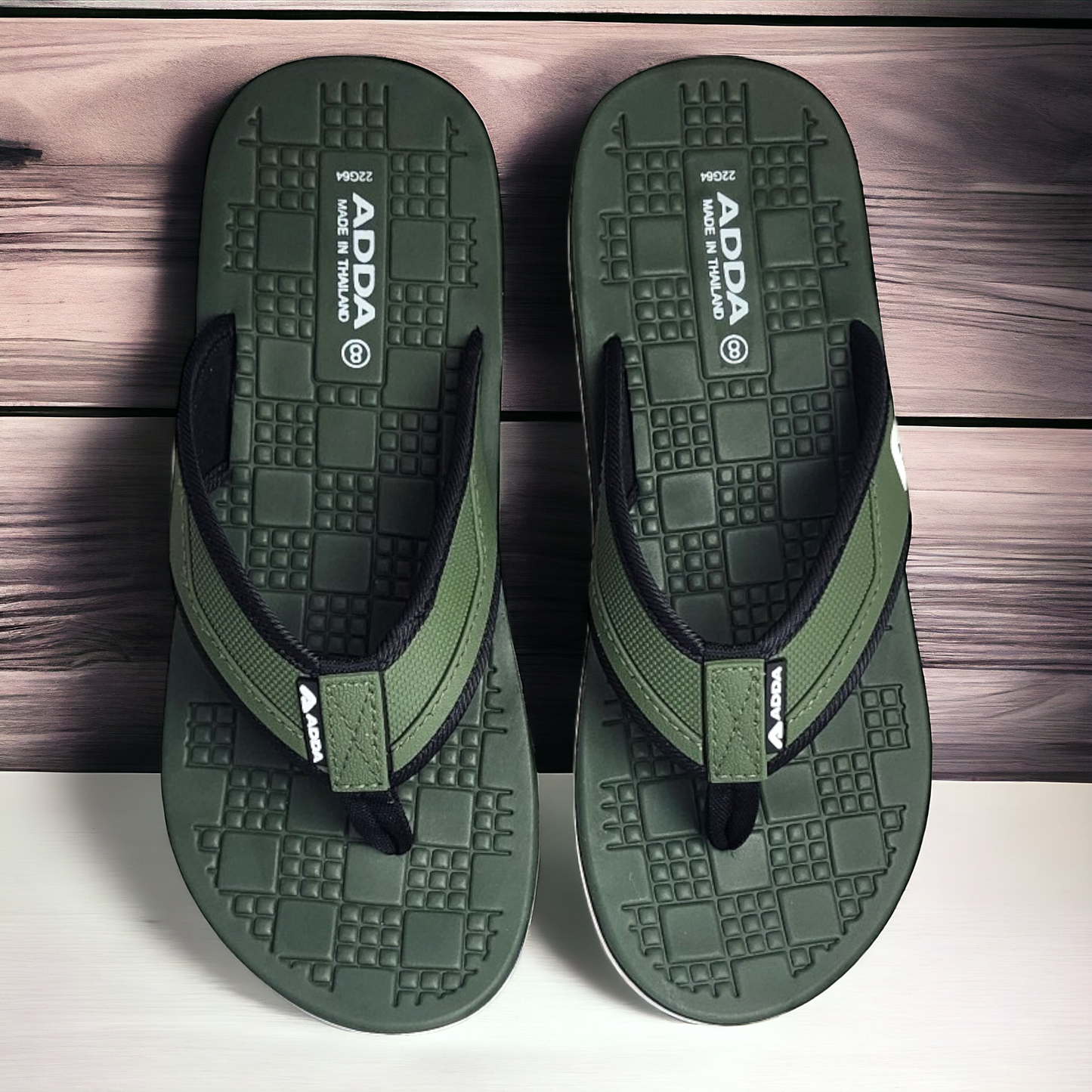 ADDA DEFENDER1 OLIVE Men's Slipper/Chapple/Flip flop