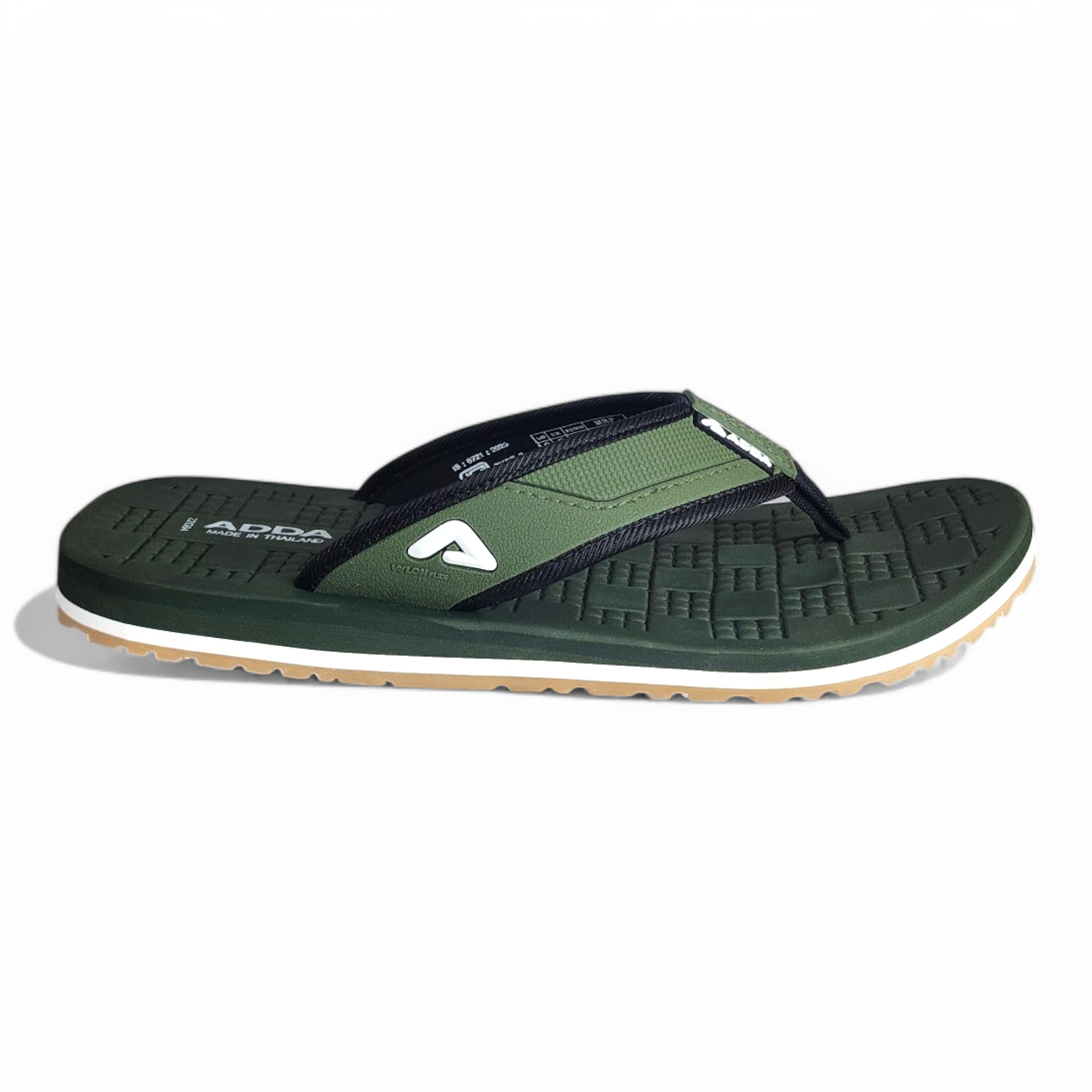 ADDA DEFENDER1 OLIVE Men's Slipper/Chapple/Flip flop