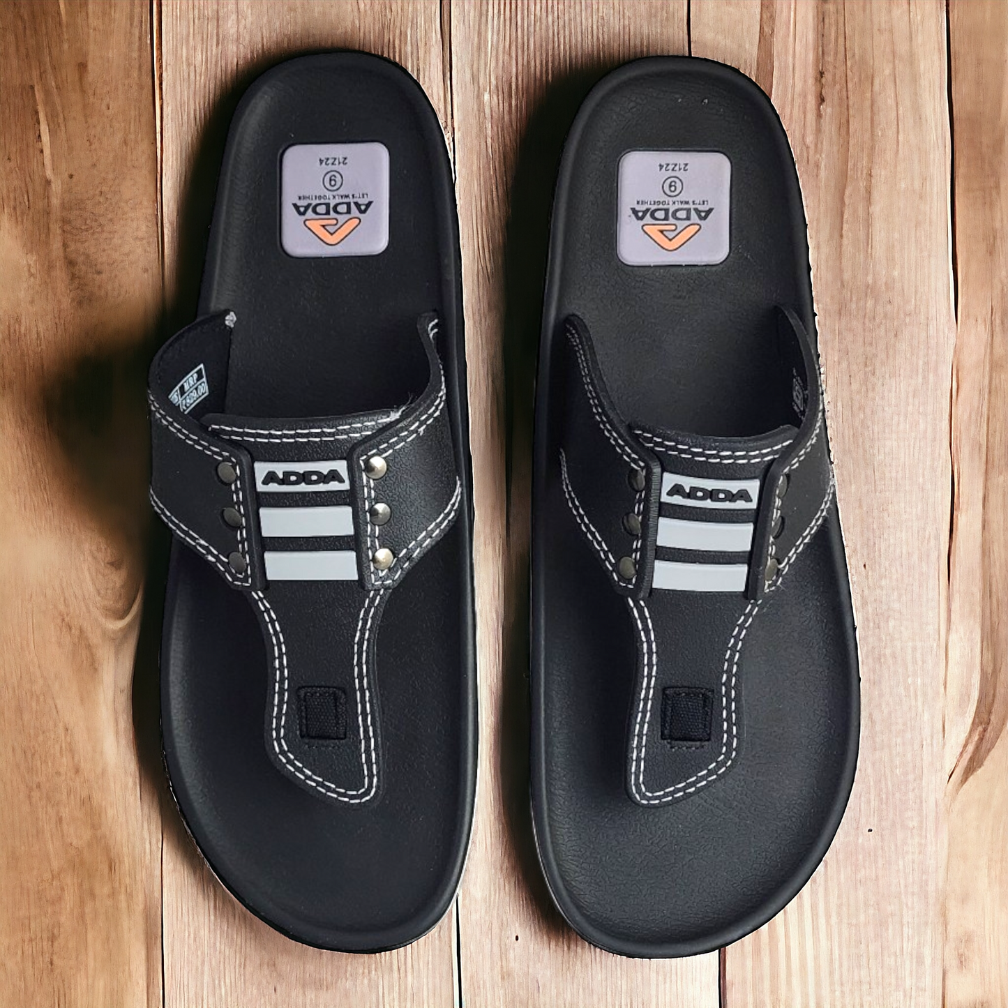 ADDA EXPLORER2 BLACK/GREY Men's Slipper/Chapple/Flip flop