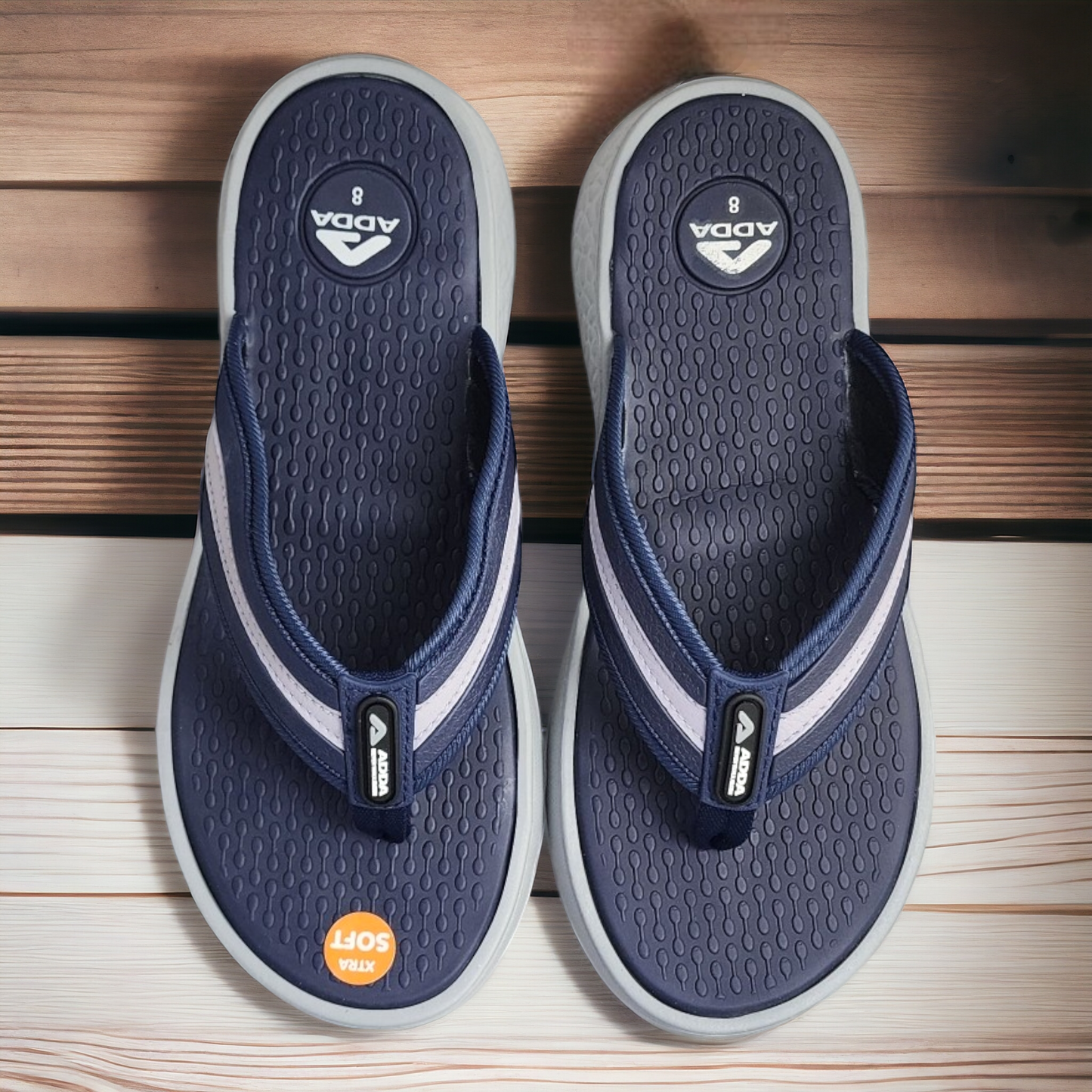 ADDA HECTOR1 NAVY Men's Slipper/Chapple/Flip flop