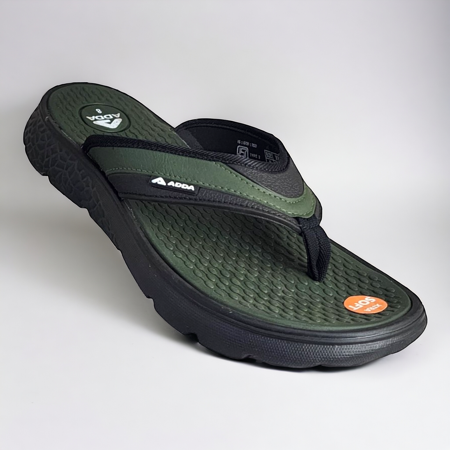 ADDA HYBRID1 OLIVE/BLACK Men's Slipper/Chapple/Flip flop