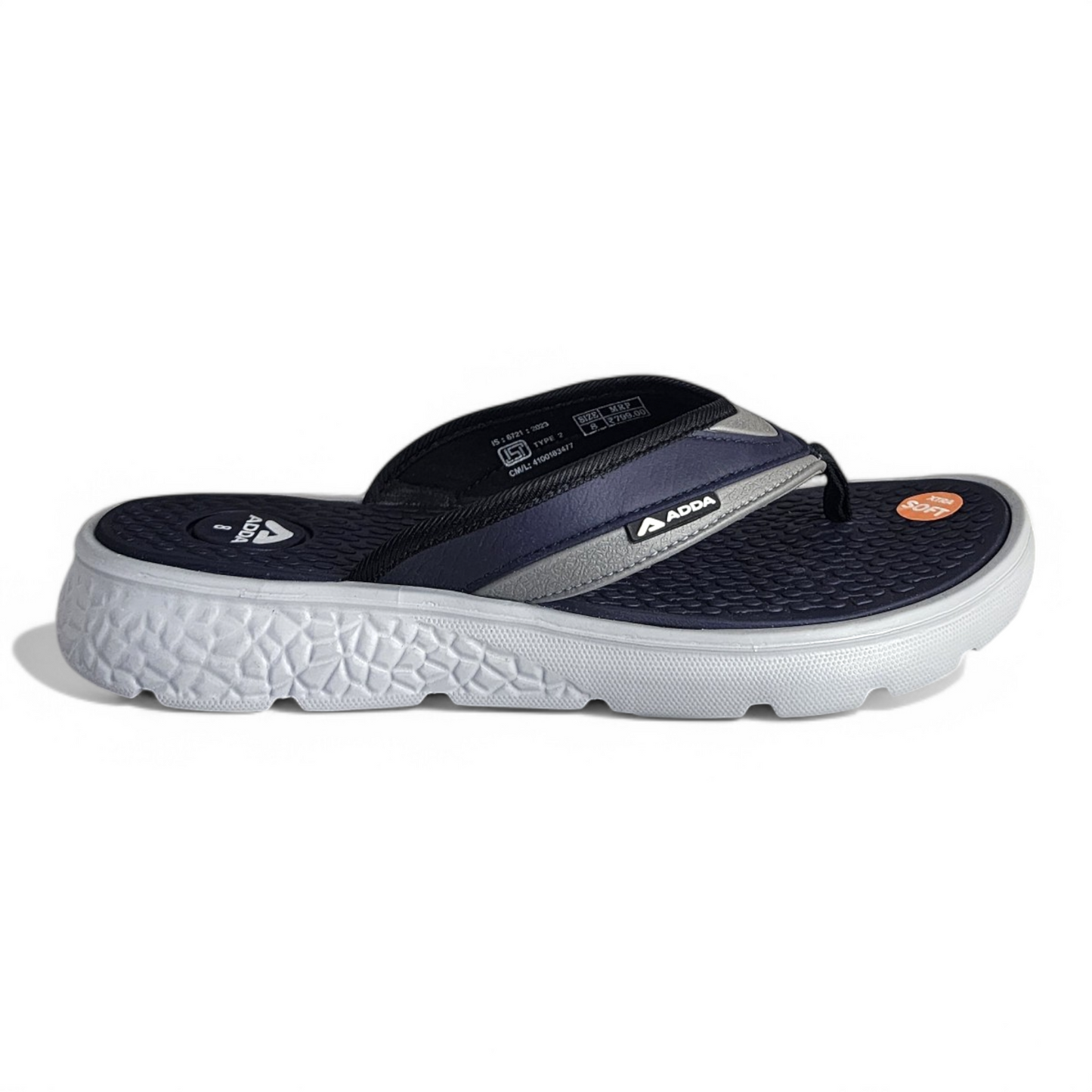 ADDA HYBRID1 NAVY/GREY Men's Slipper/Chapple/Flip flop