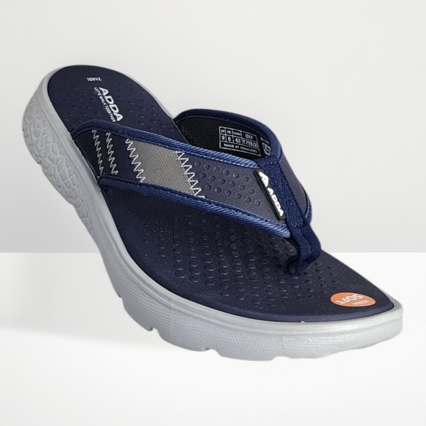 ADDA ICLOUD03 NAVY/GREY Men's Slipper/Chapple/Flip flop