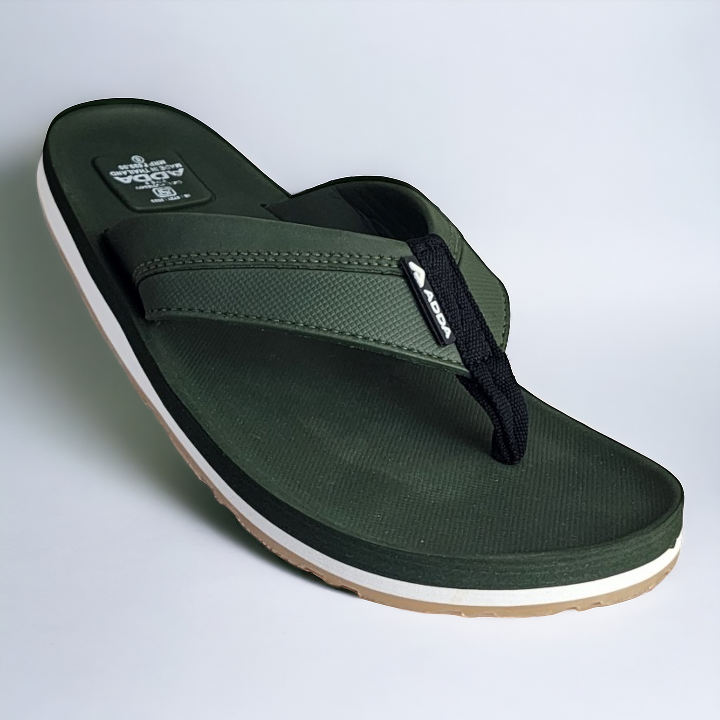 ADDA JAMES1 OLIVE Men's Slipper/Chapple/Flip flop