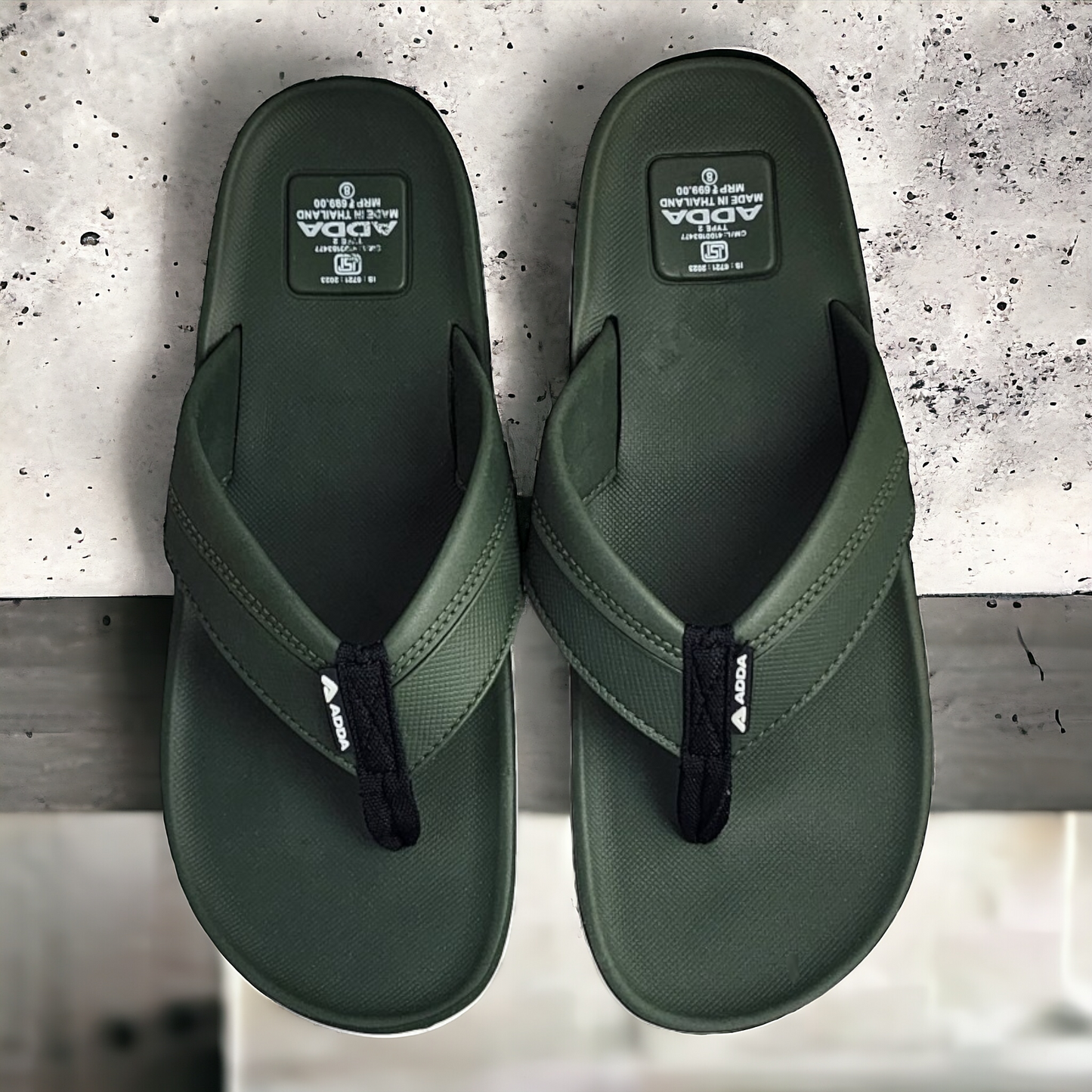 ADDA JAMES1 OLIVE Men's Slipper/Chapple/Flip flop