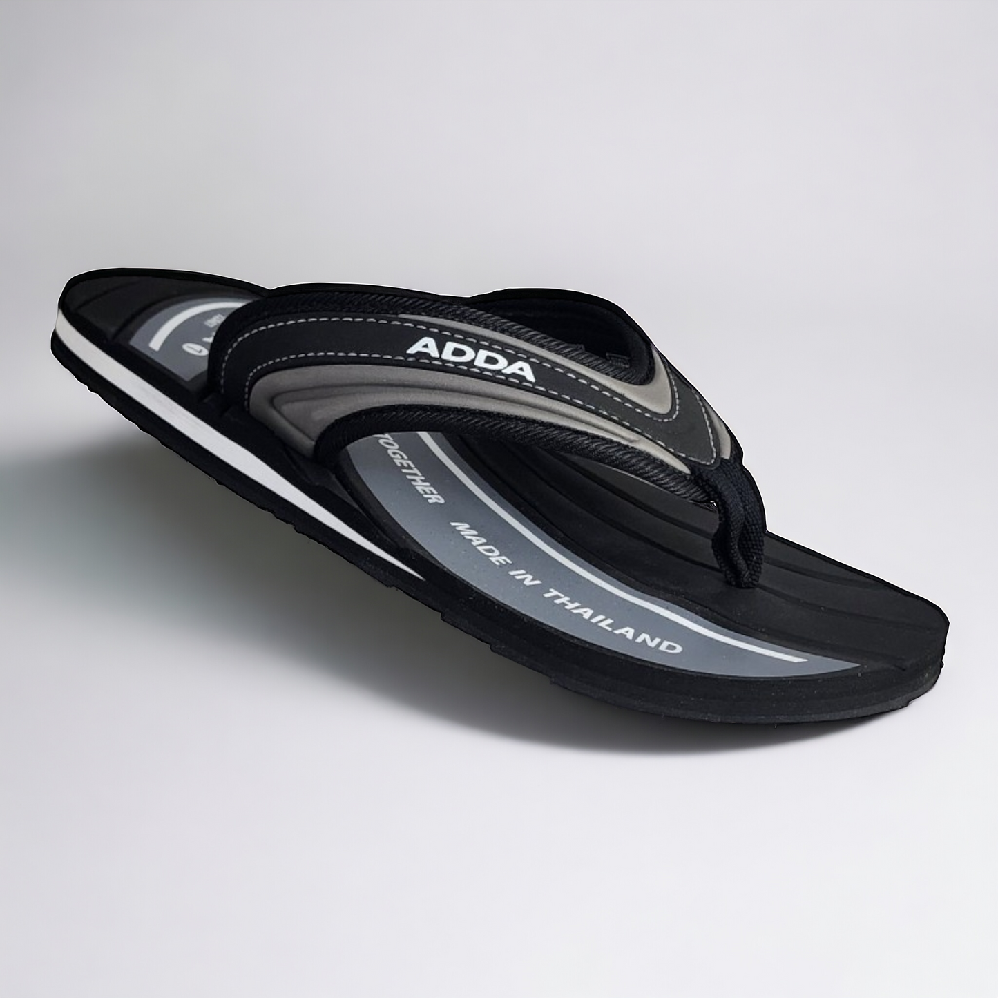 ADDA JAZZ BLACK/GREY Men's Slipper/Chapple/Flip flop
