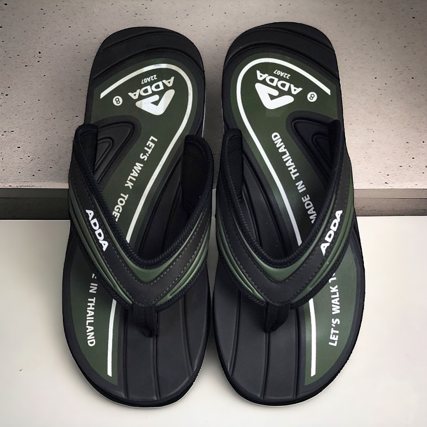 ADDA JAZZ BLACK/OLIVE Men's Slipper/Chapple/Flip flop