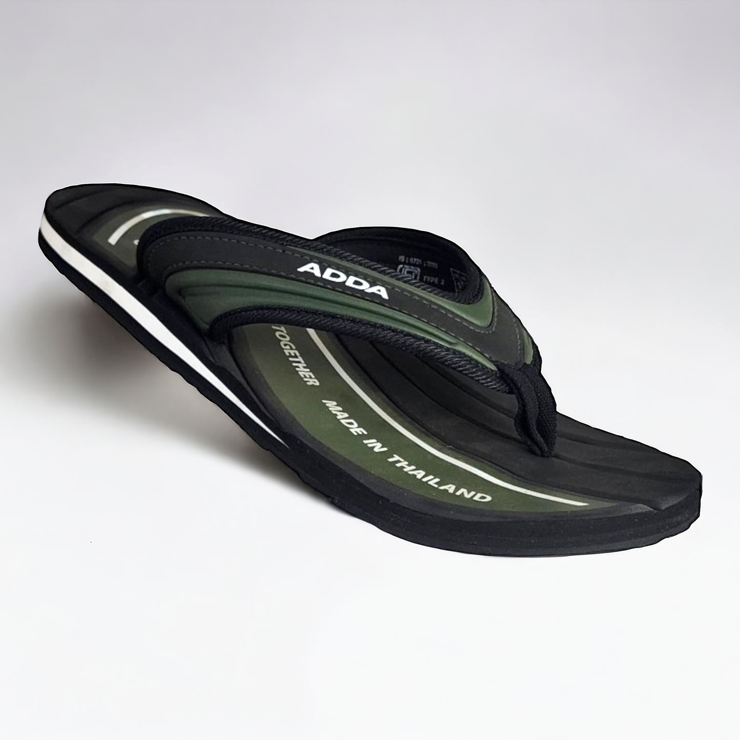 ADDA JAZZ BLACK/OLIVE Men's Slipper/Chapple/Flip flop
