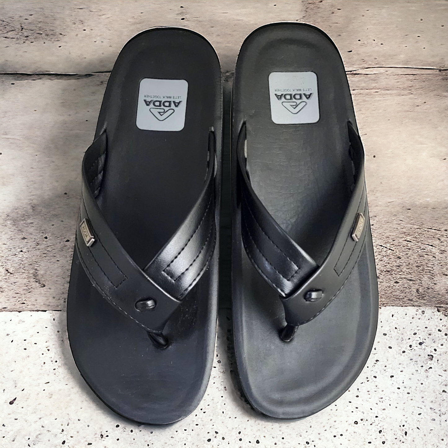 ADDA KING01 BLACK Men's Slipper/Chapple/Flip flop