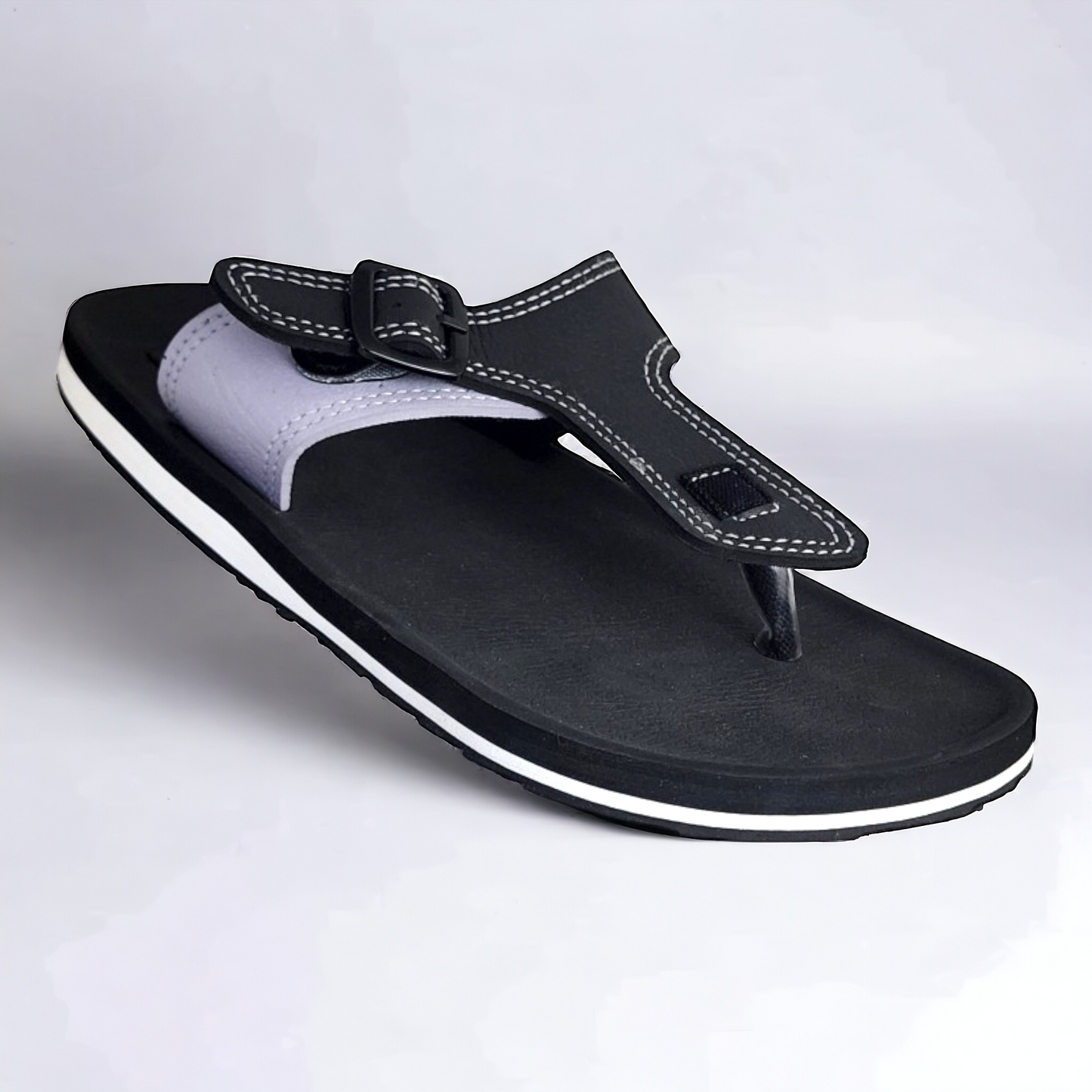 ADDA LIFE01 BLACK Men's Slipper/Chapple/Flip flop